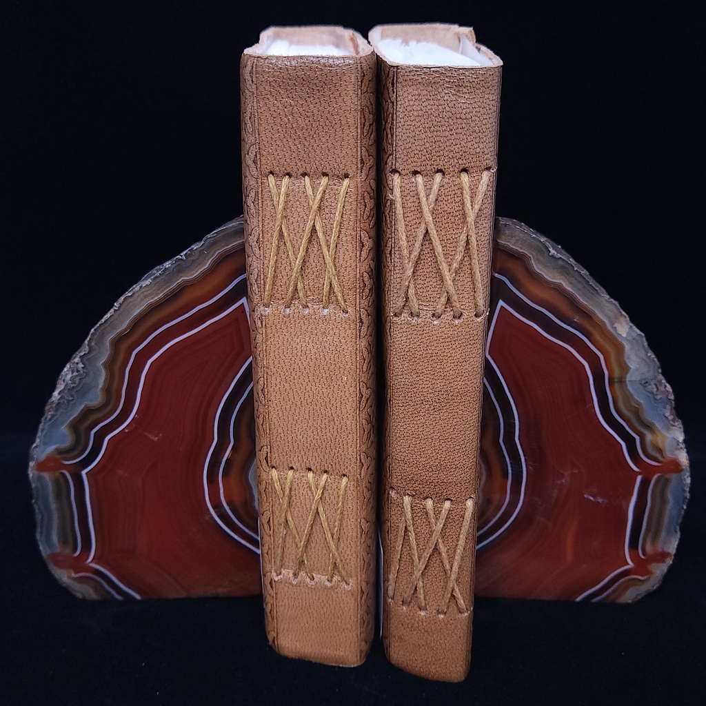 [3213180517] Agate Bookends (pair) (Red)