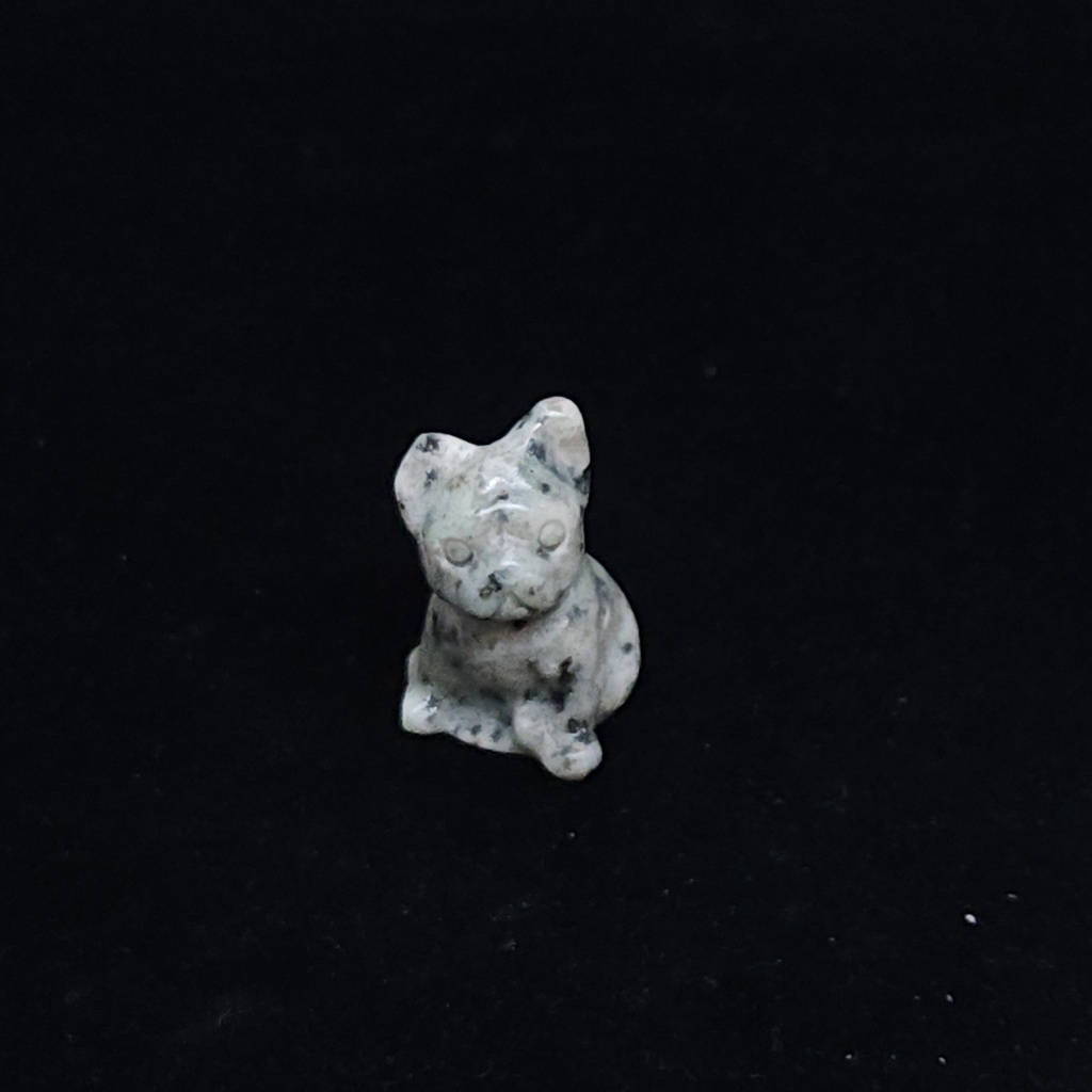 [30091556501] Crystal French Bulldogs (Tree Agate)