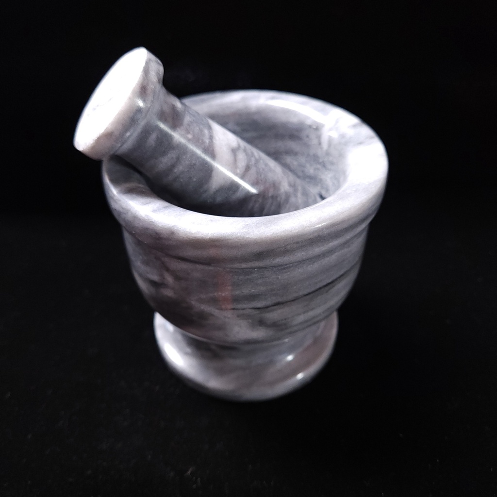 [12345] Badal Marble Mortar & Pestle (2.5")