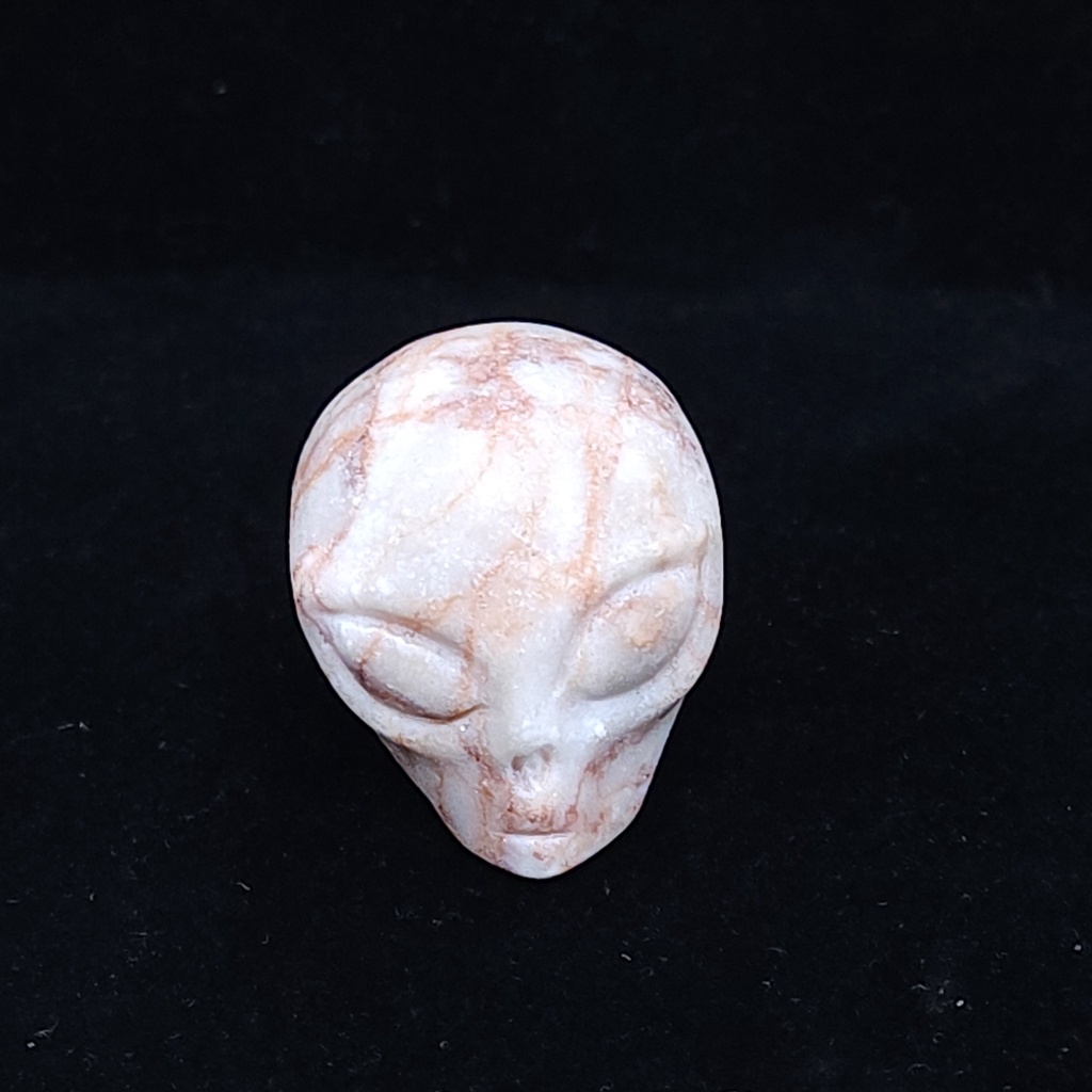 [10947] Alien Skulls (S) (Orange Calcite)