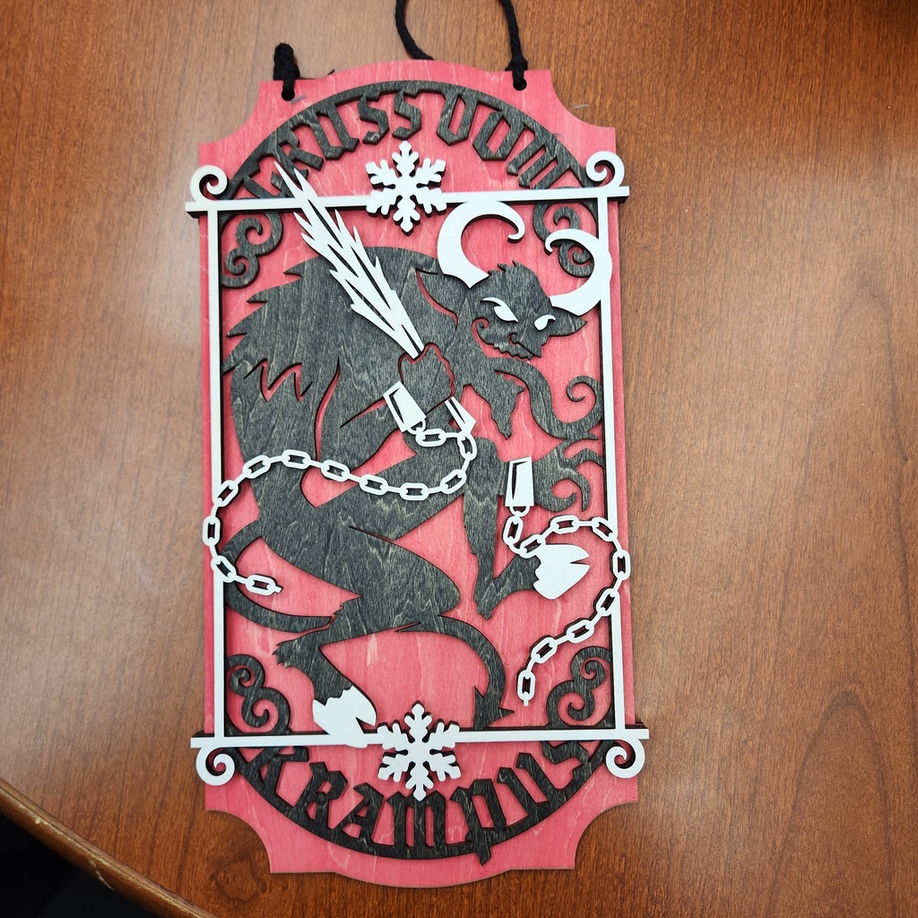 [14739] Krampus Wall Hanging (Red)