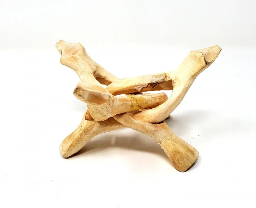 [5580] Wooden Tripod Stand 4"