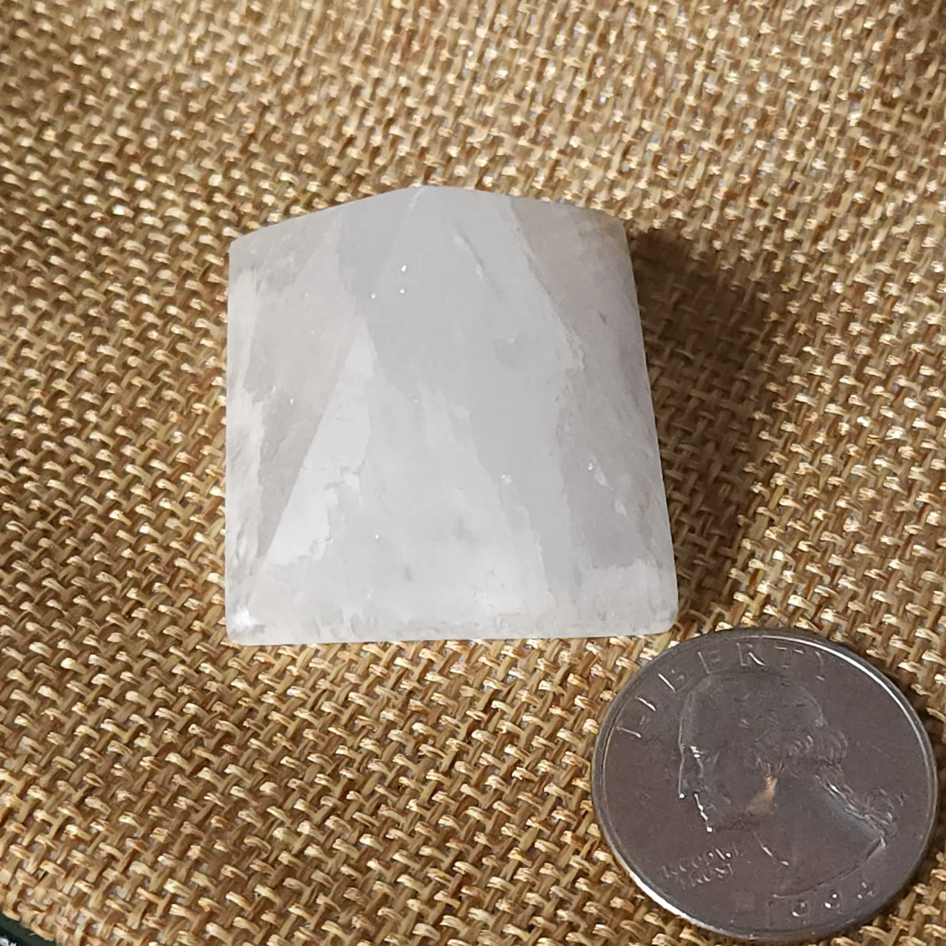 Selenite Pyramid 1"