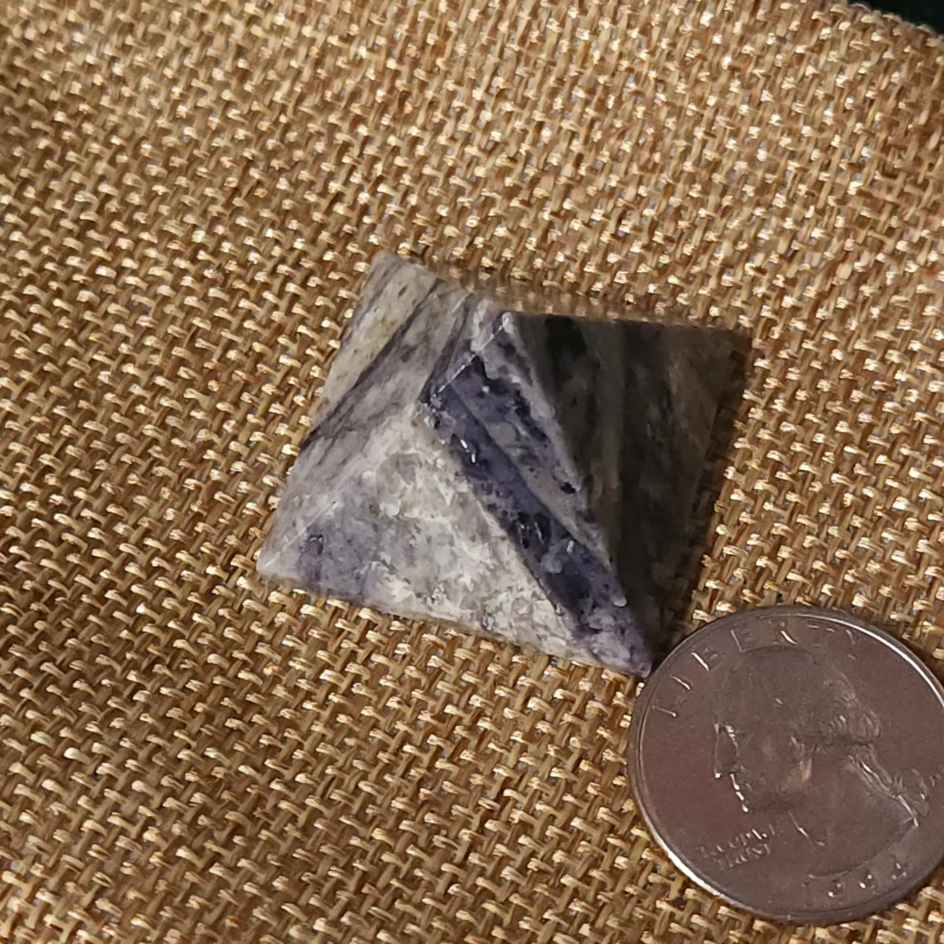 Opalized Fluorite Pyramid 1"