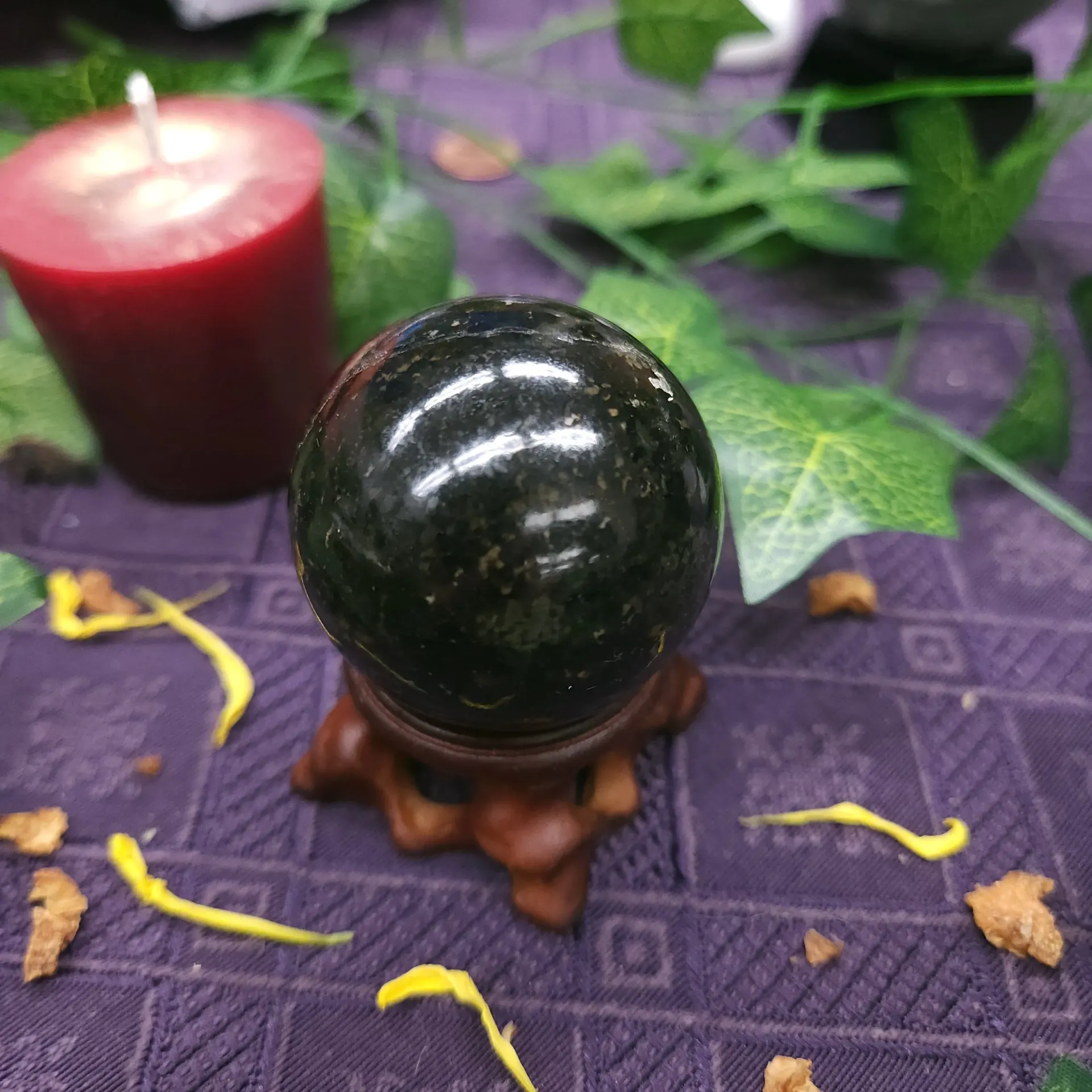 Black Tourmaline Polished Sphere 43mm