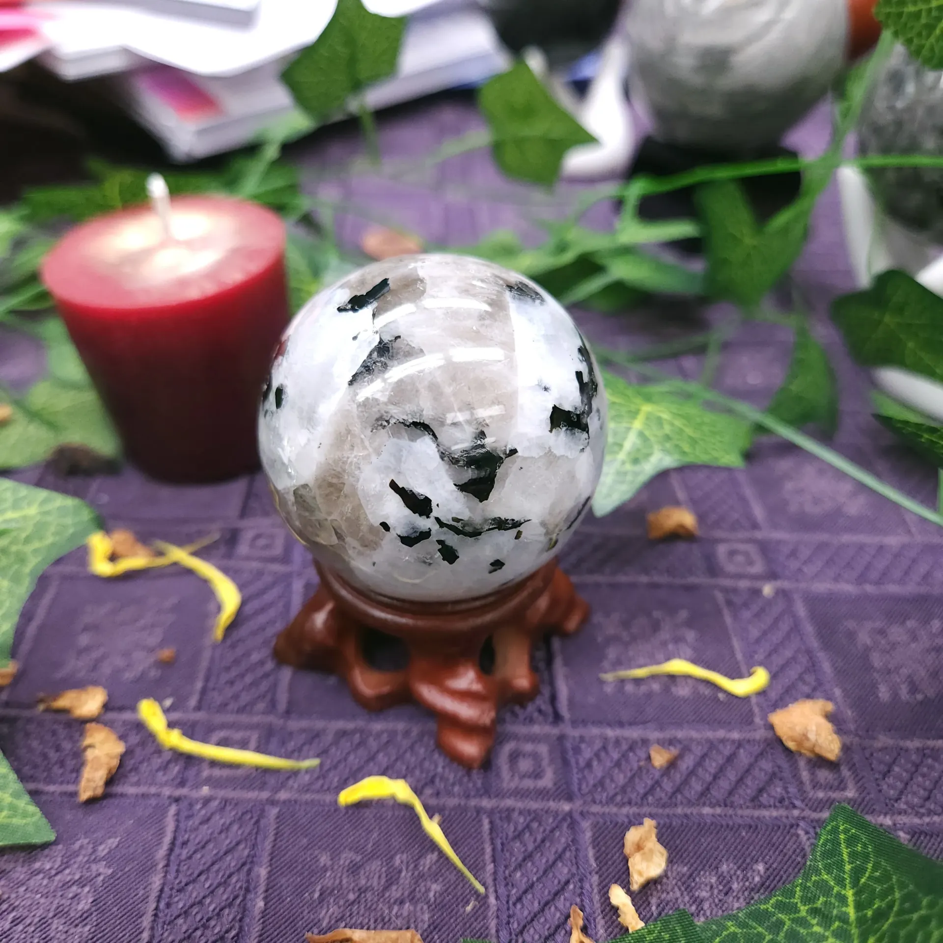 Rainbow Moonstone Polished Sphere 48mm