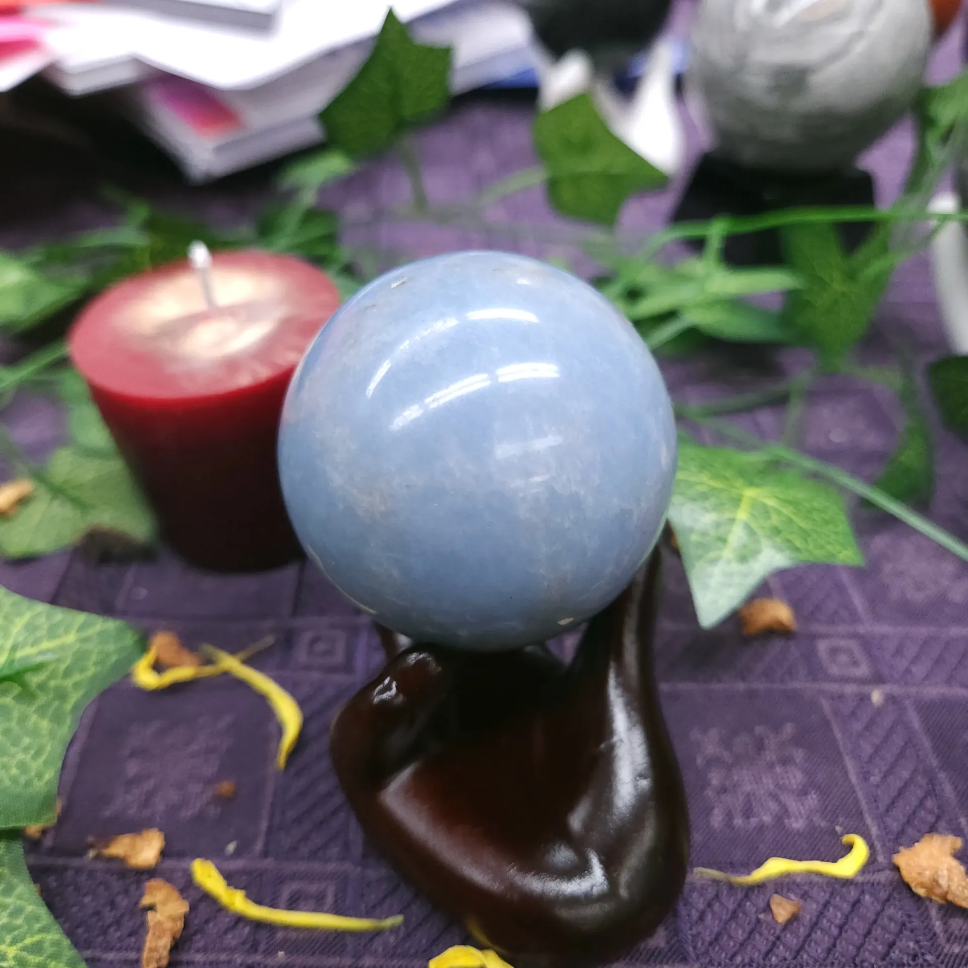 Angelite Polished Sphere 49mm