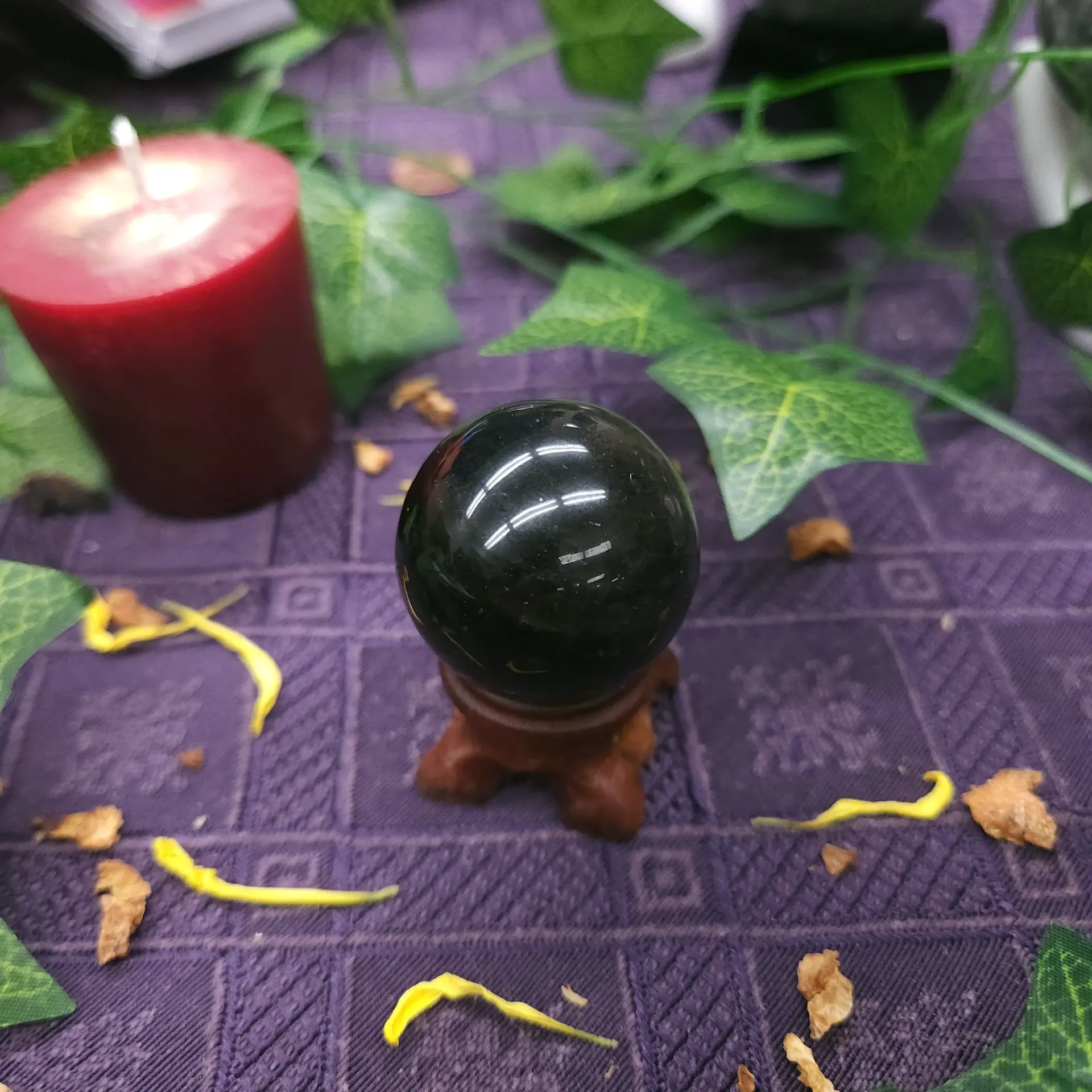 Silver Sheen Obsidian Polished Sphere 33mm