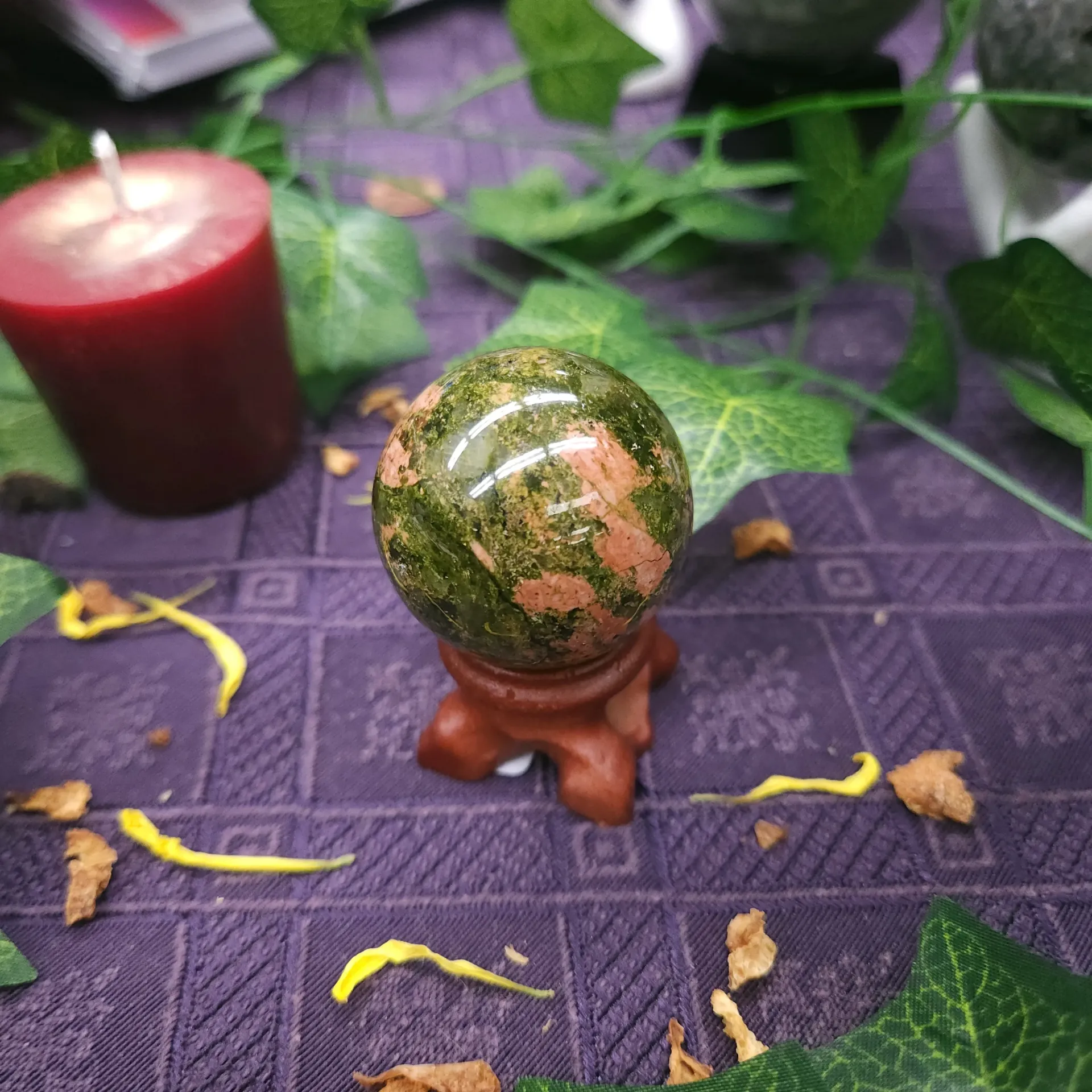 Unakite Polished Sphere 36mm