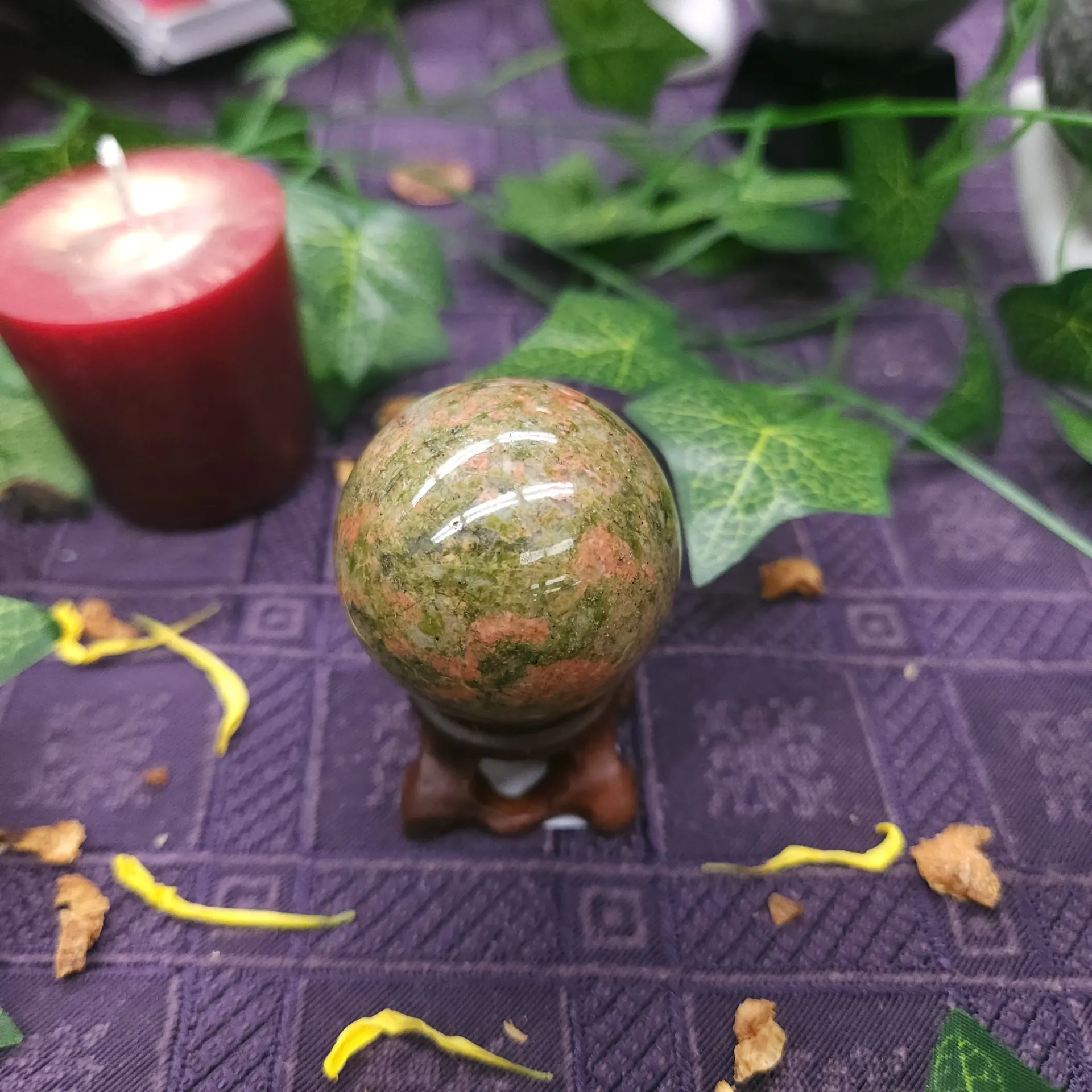 Unakite Polished Sphere 38mm
