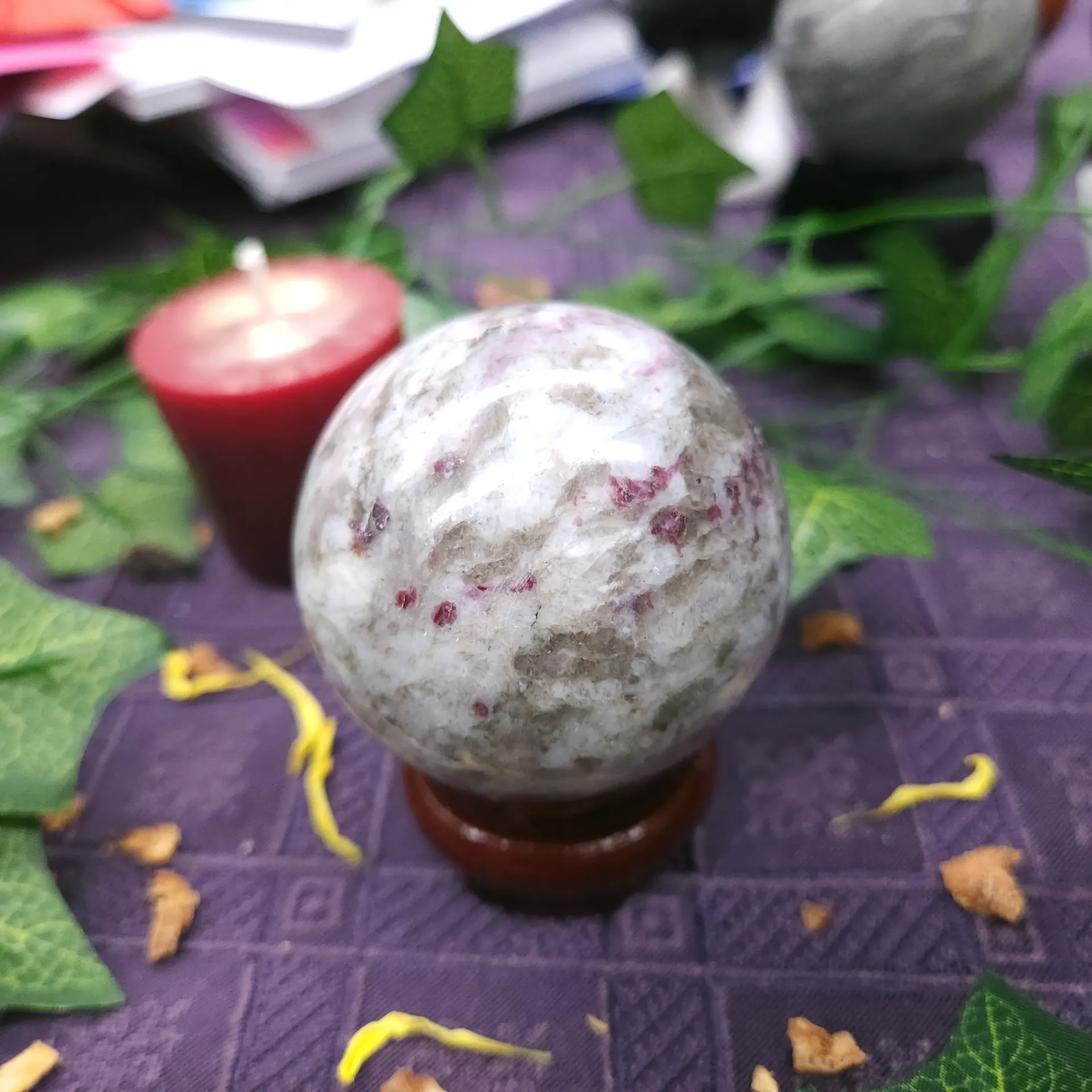 Pink Tourmaline Polished Sphere 56mm