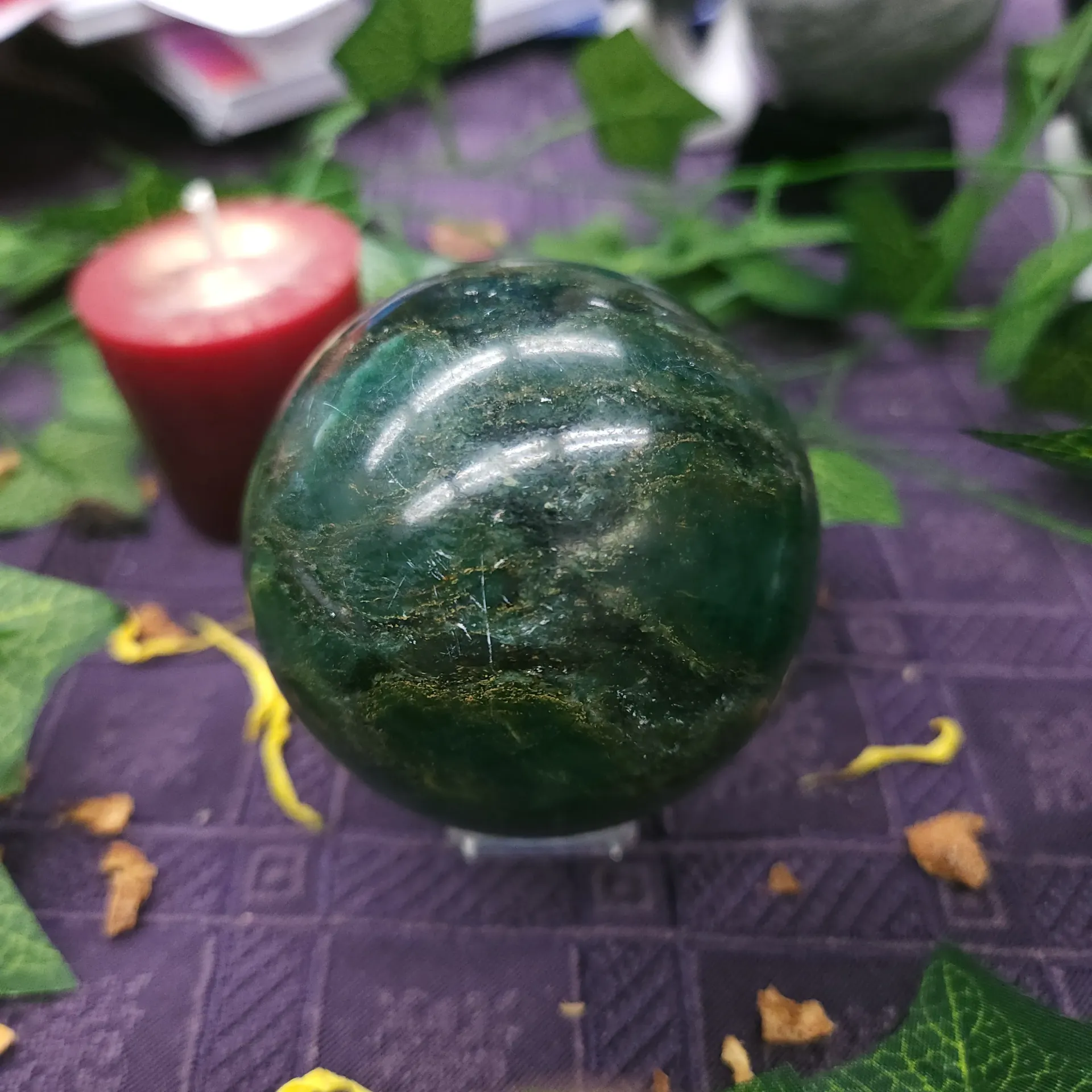 Emerald in Matrix Polished Sphere 62mm