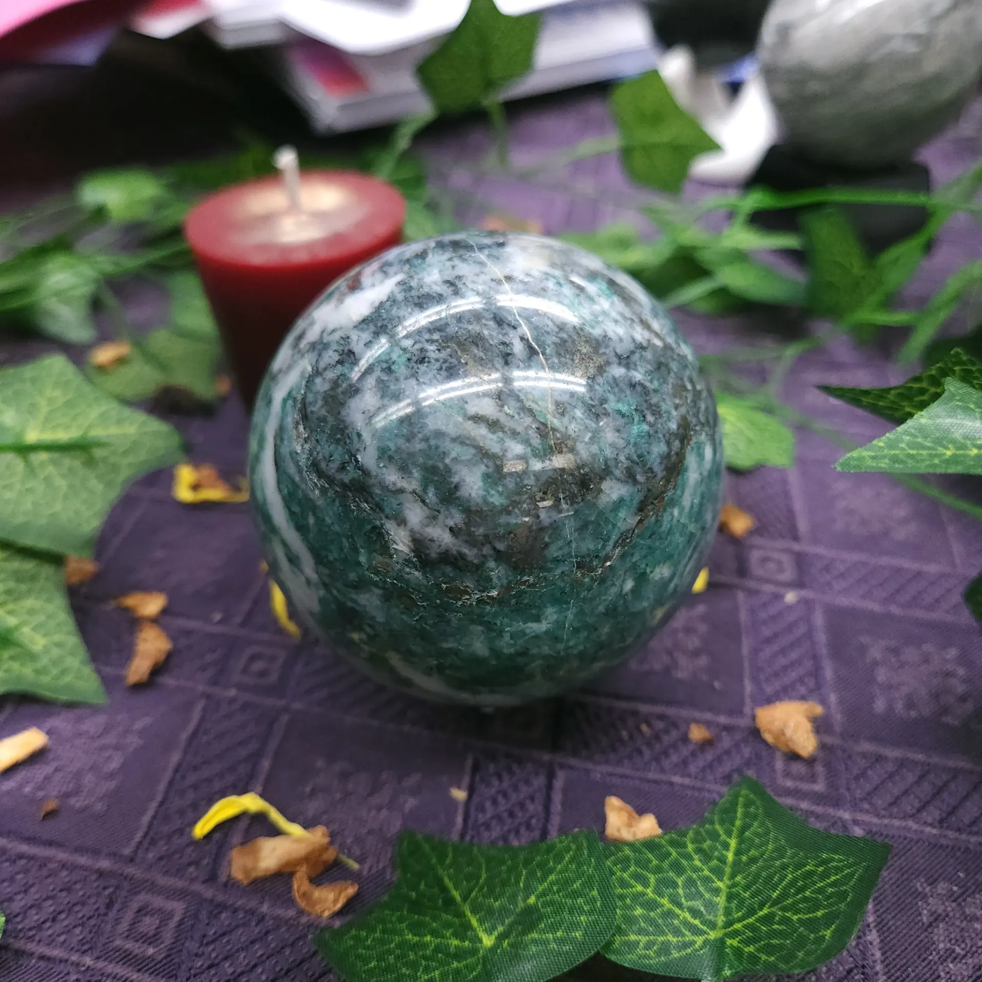 Chrysocolla Polished Sphere 68mm