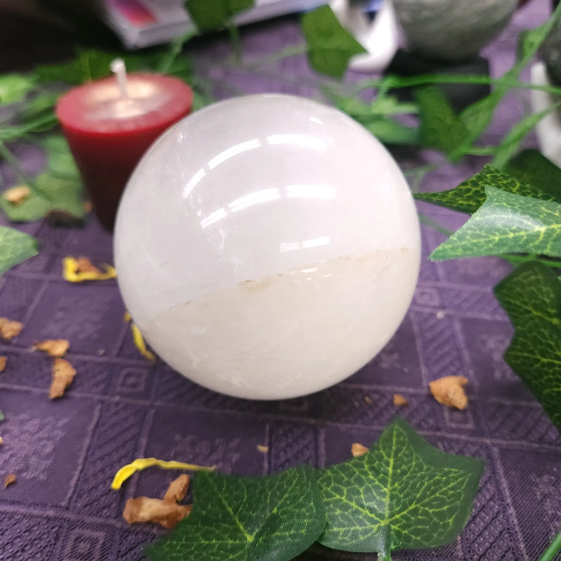 Fire Quartz Polished Sphere 71mm