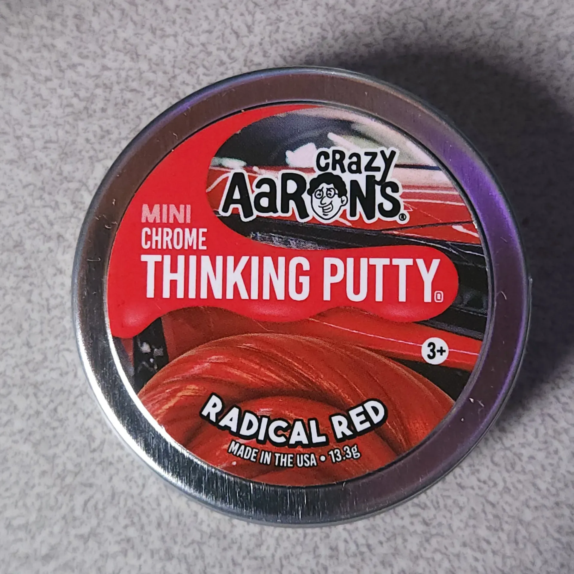 Crazy Aaron's Mini Chrome Thinking Putty – Radical Red