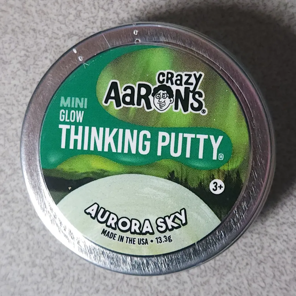 Crazy Aaron's Mini Glow Thinking Putty – Aurora Sky