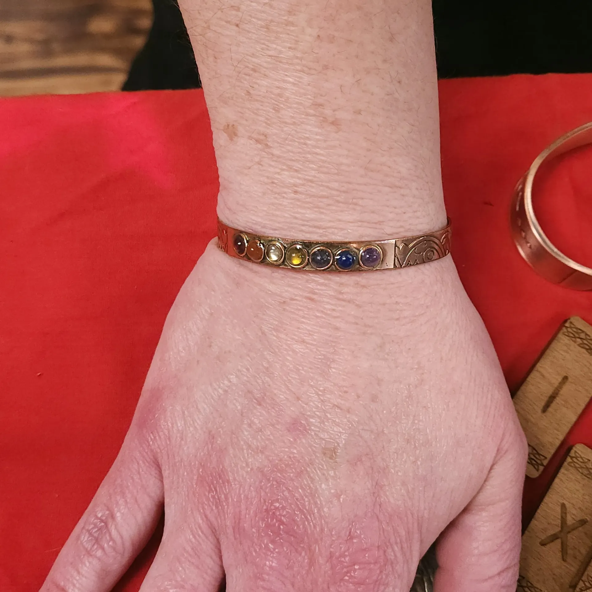 Seven Chakra Copper Cuff