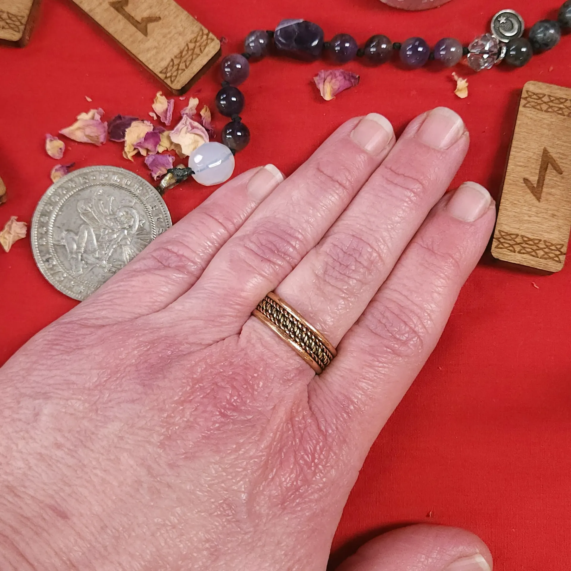 [100881] Twisted Rope Copper Band