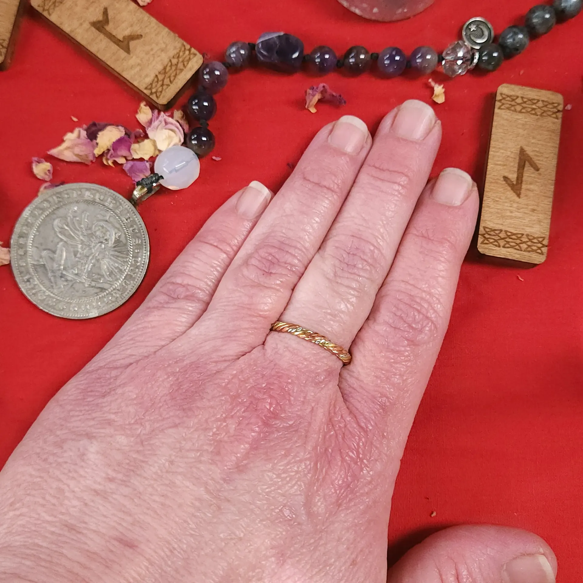 Double Twist Copper Ring