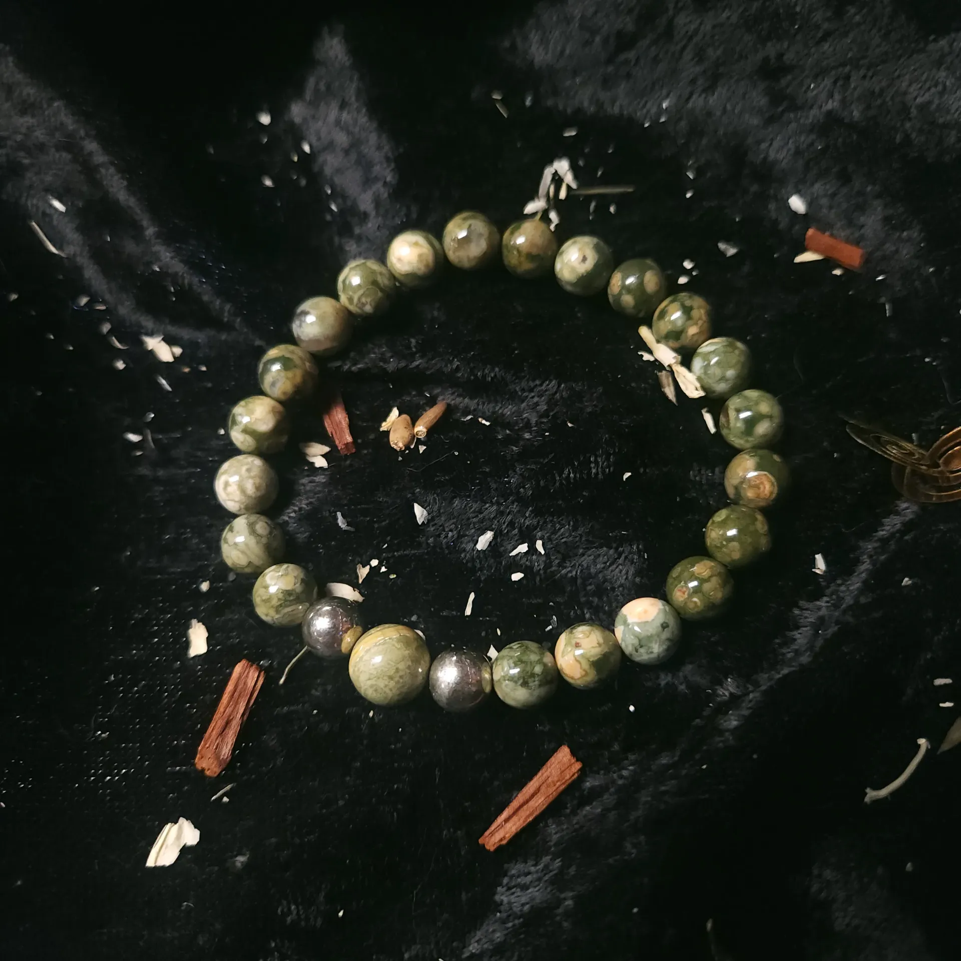 Rhyolite & Sterling Silver Bracelet