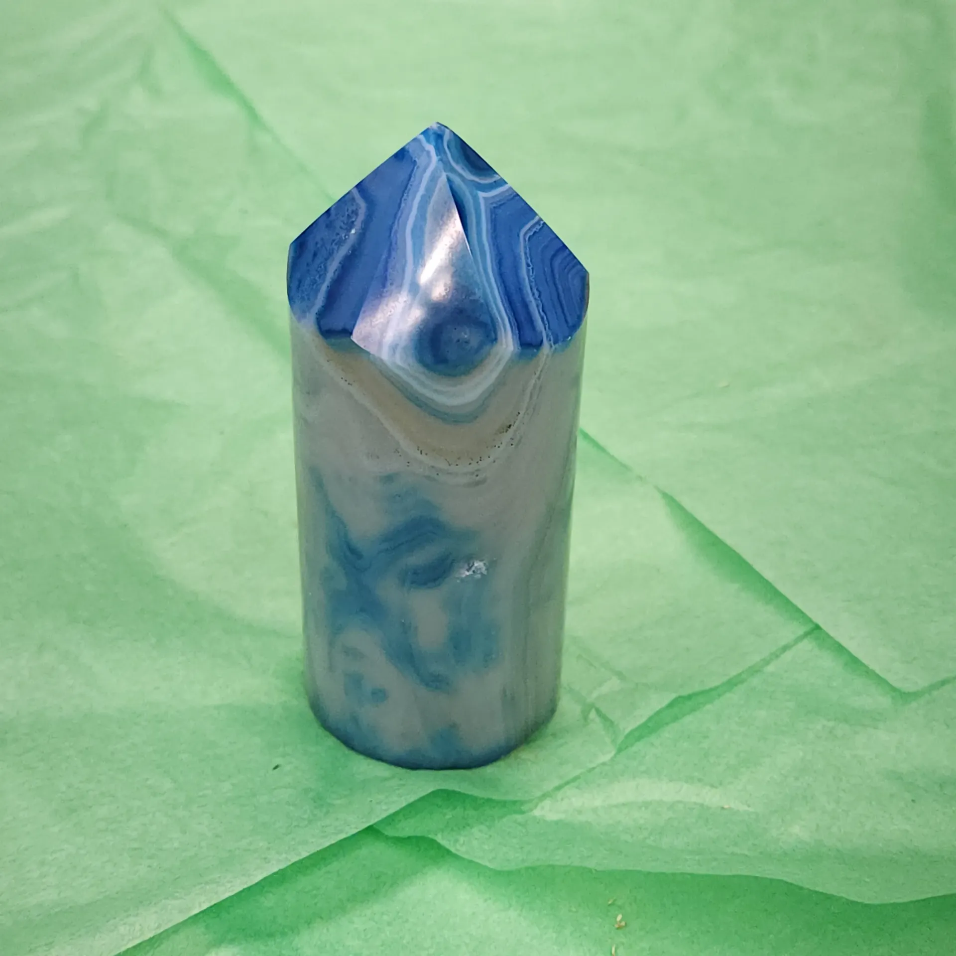 Blue Agate Tower Point 3.5"