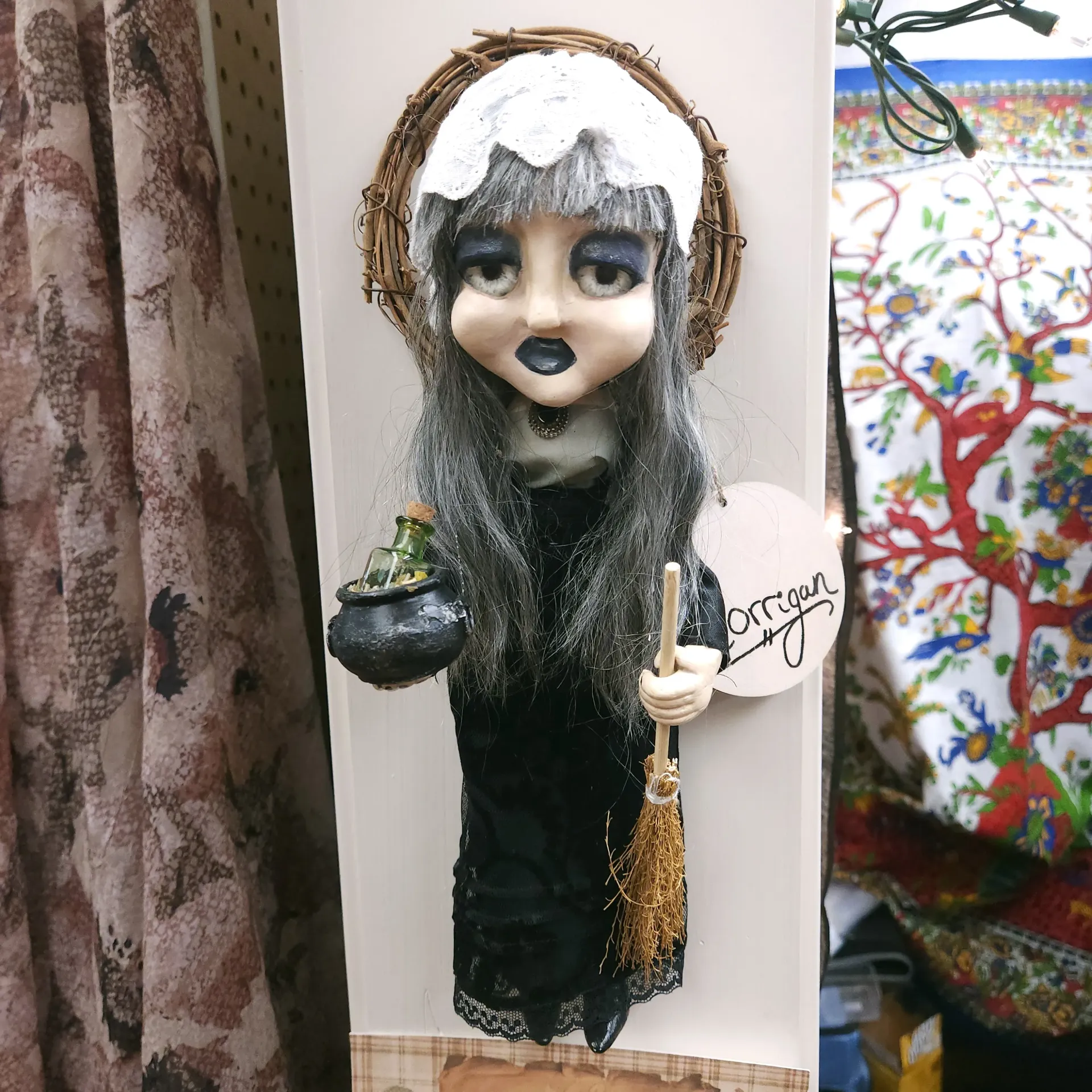 Morrigan Handmade Kitchen Witch Doll