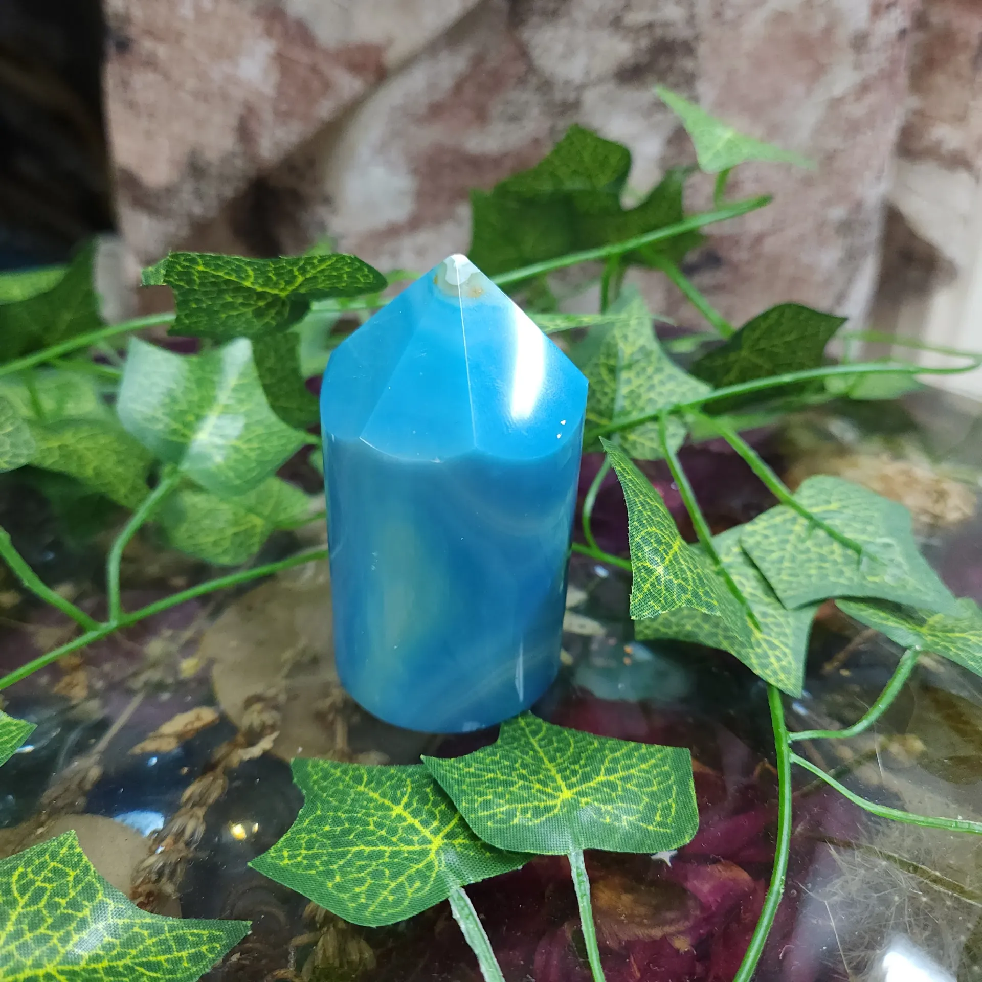[101551] Blue Agate Crystal Tower