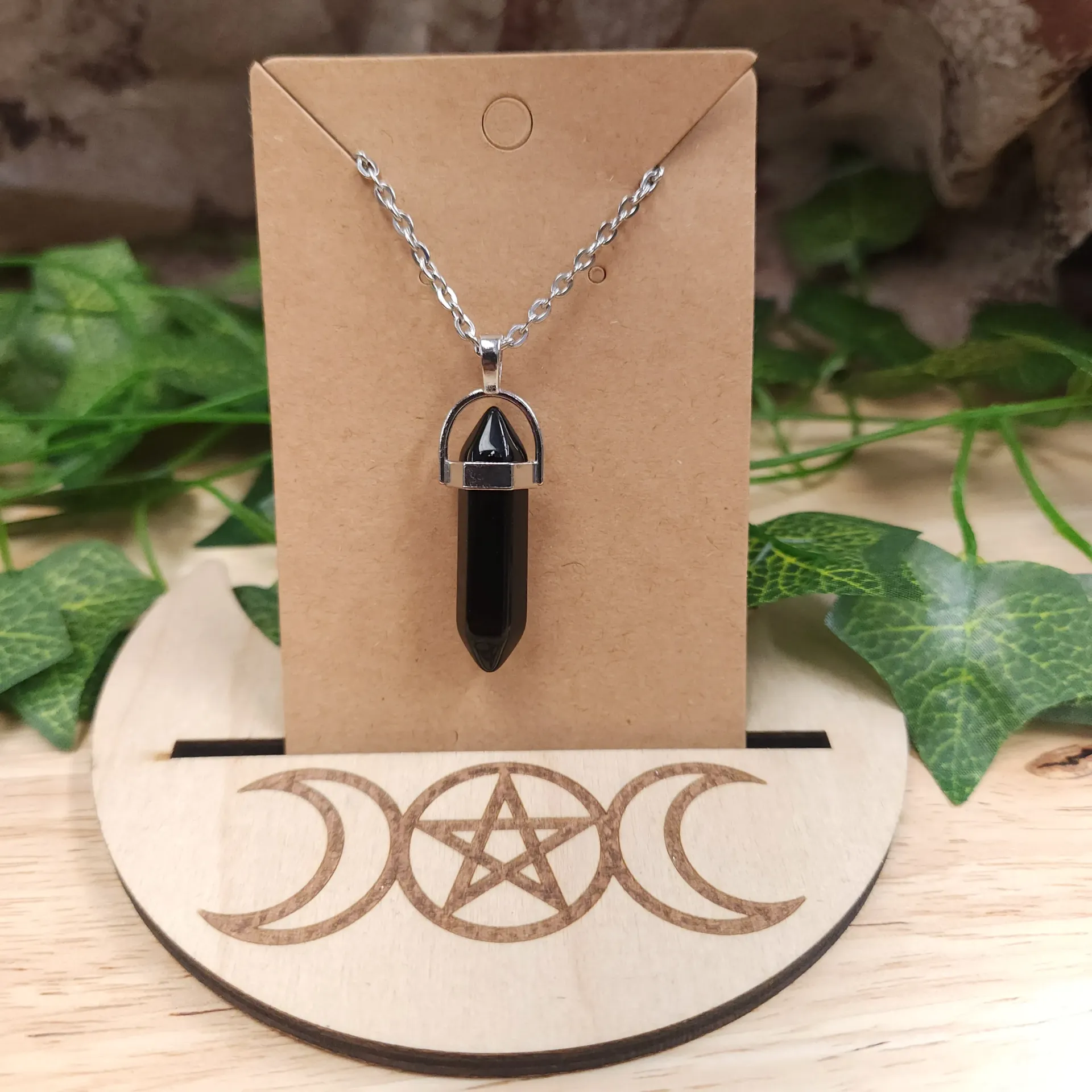 Obsidian Point Necklace