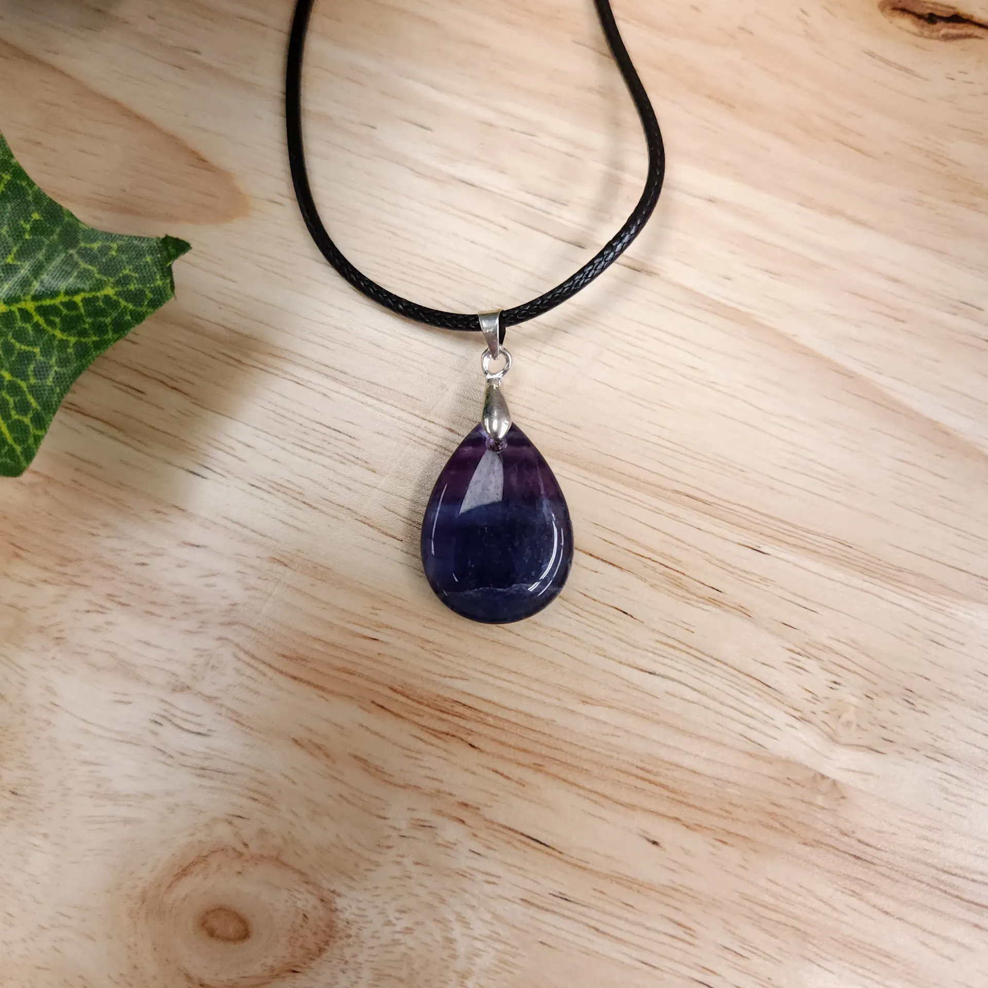 Fluorite Teardrop Necklace