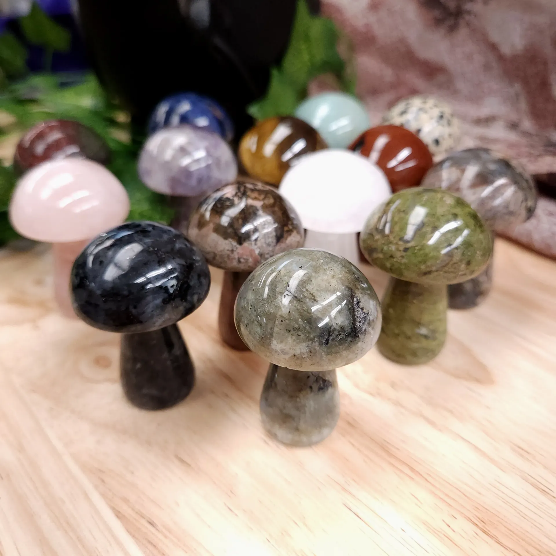 [16177] Crystal Mushrooms 2" (Amethyst)