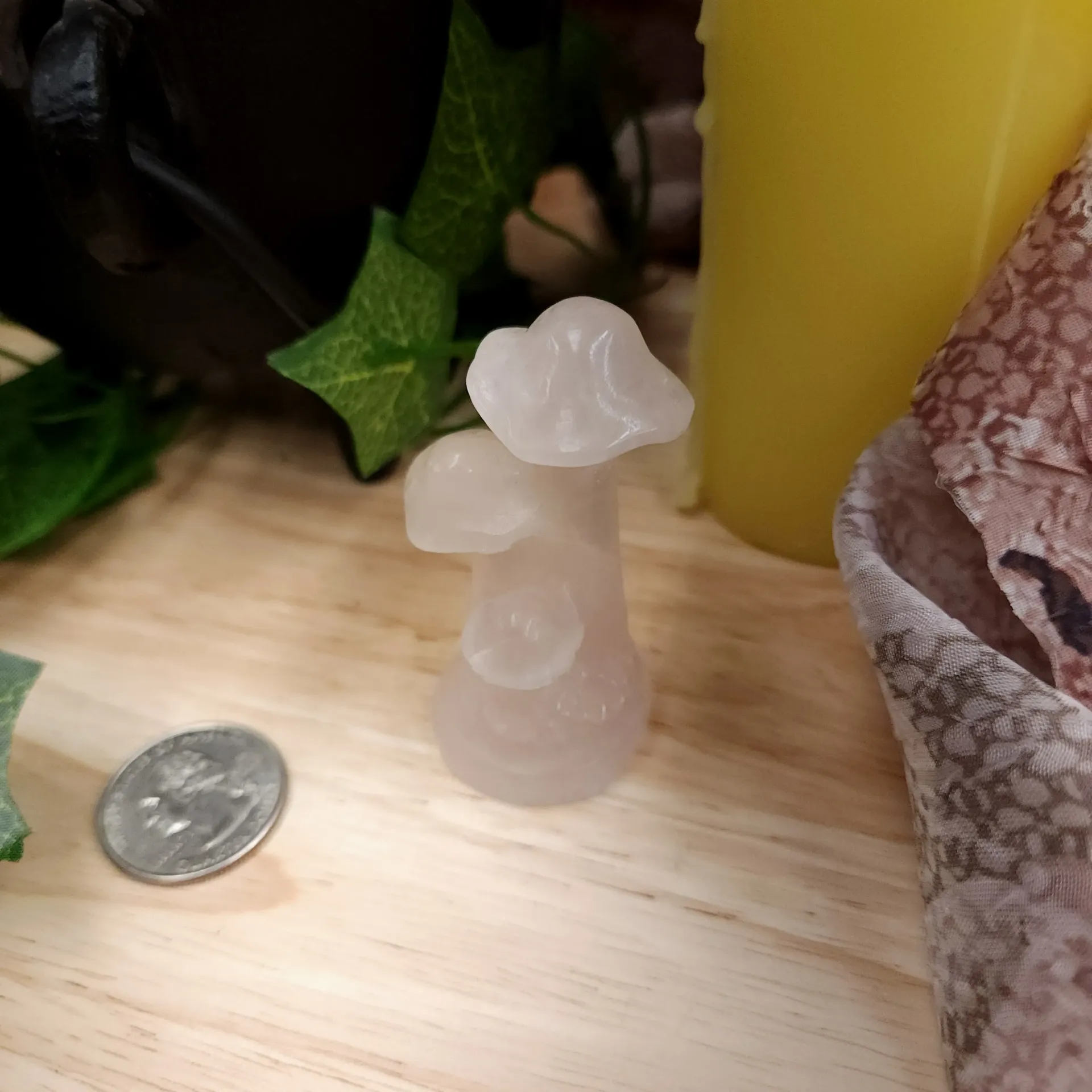 [10274] Rose Quartz Mushroom Cluster (2.5")