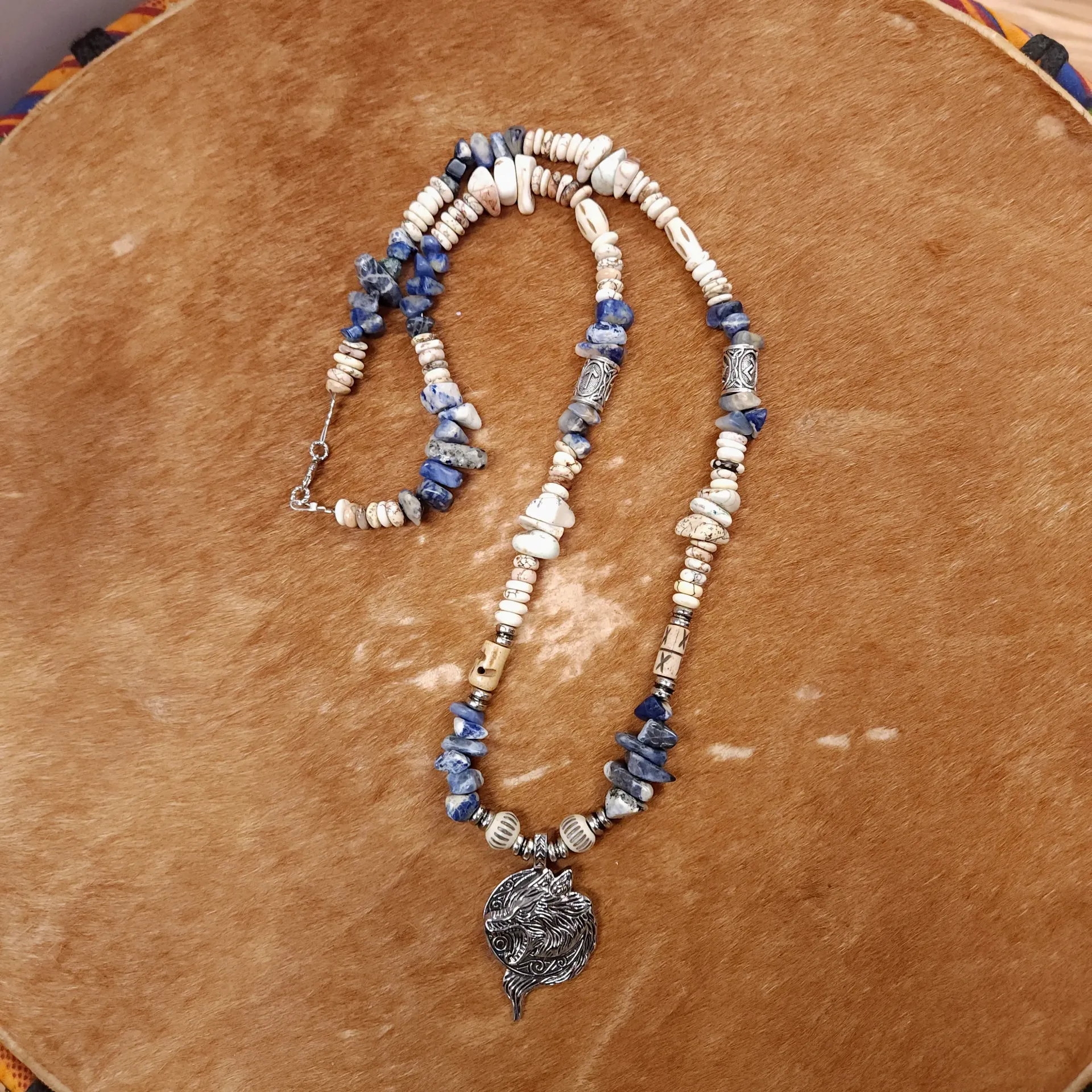 Soul Seed Wolf & Rune Necklace