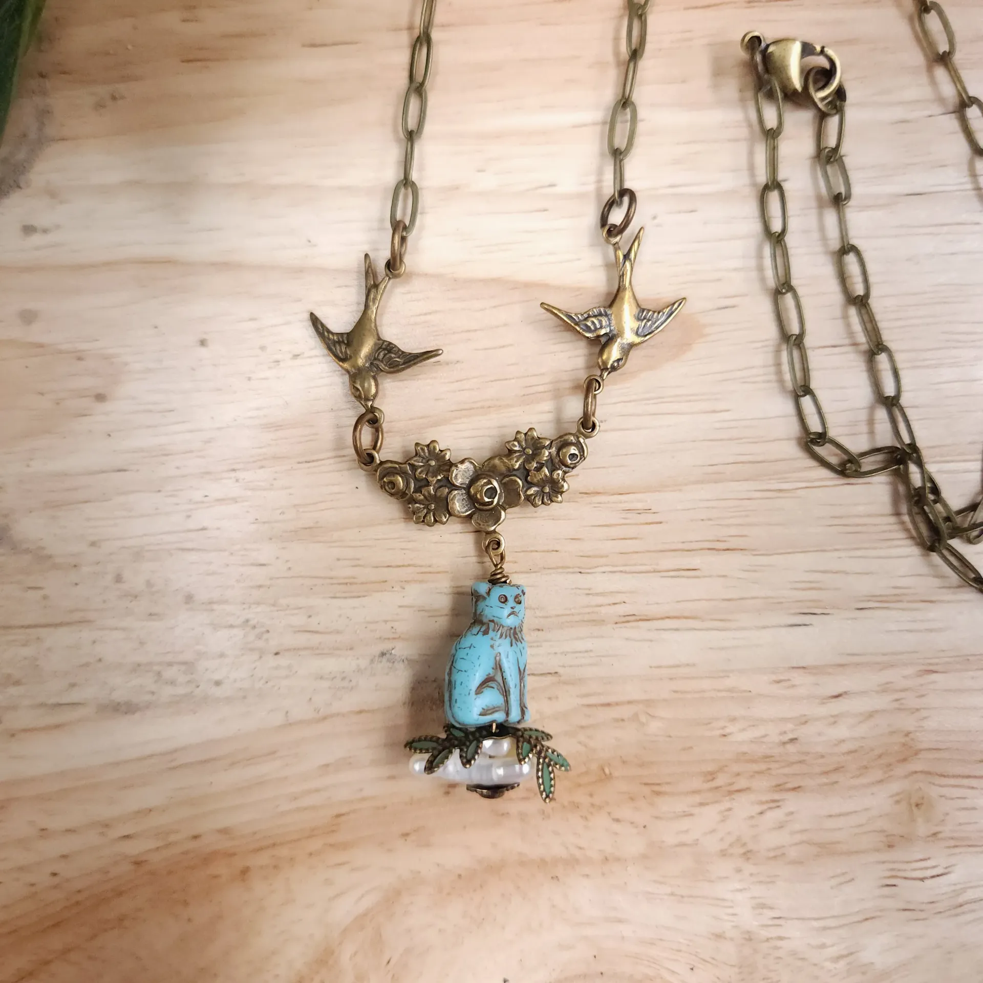 NoMonet Go Away Cat Necklace