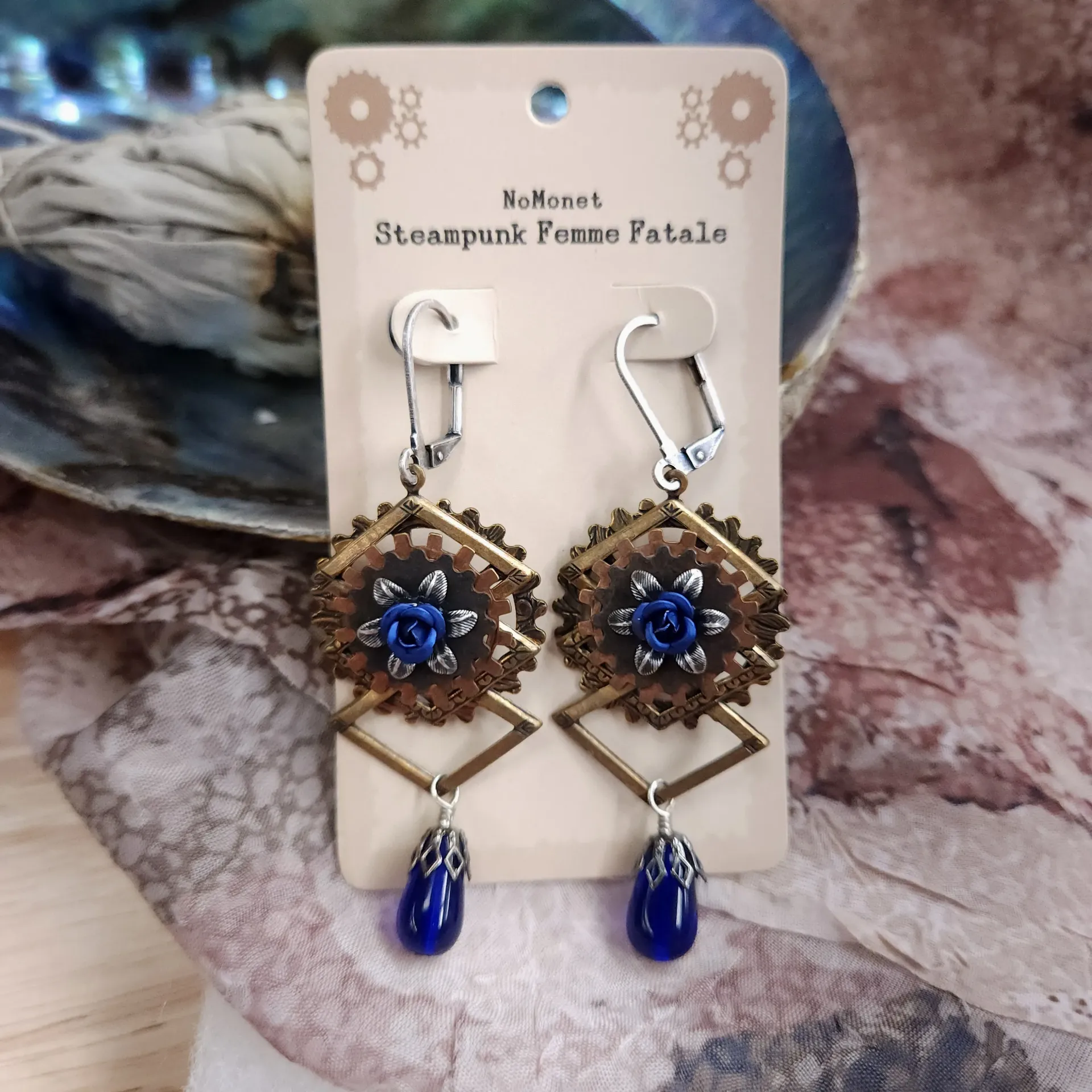 NoMonet Mina Harker Steampunk Earrings