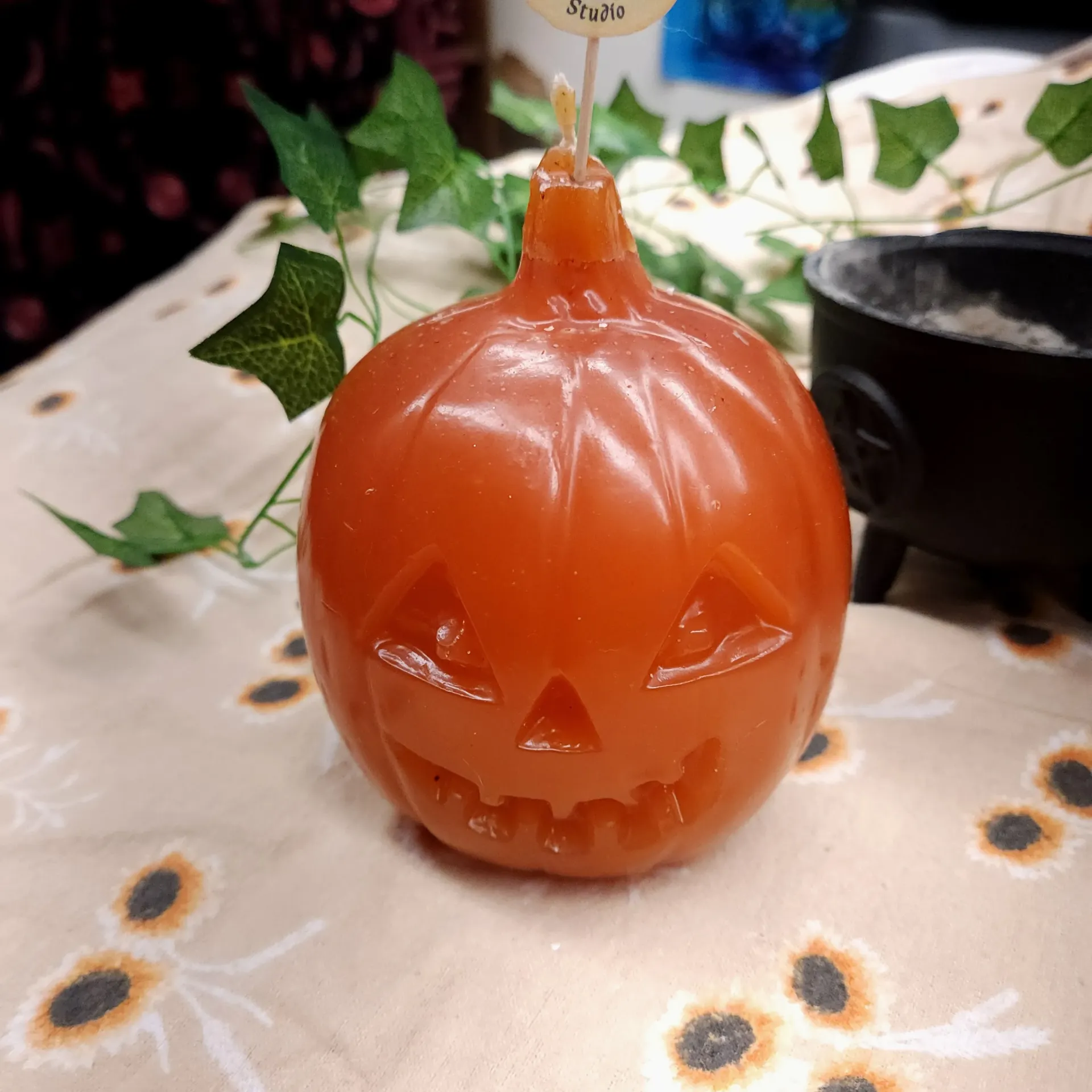 Grinning Jack Pumpkin Candle
