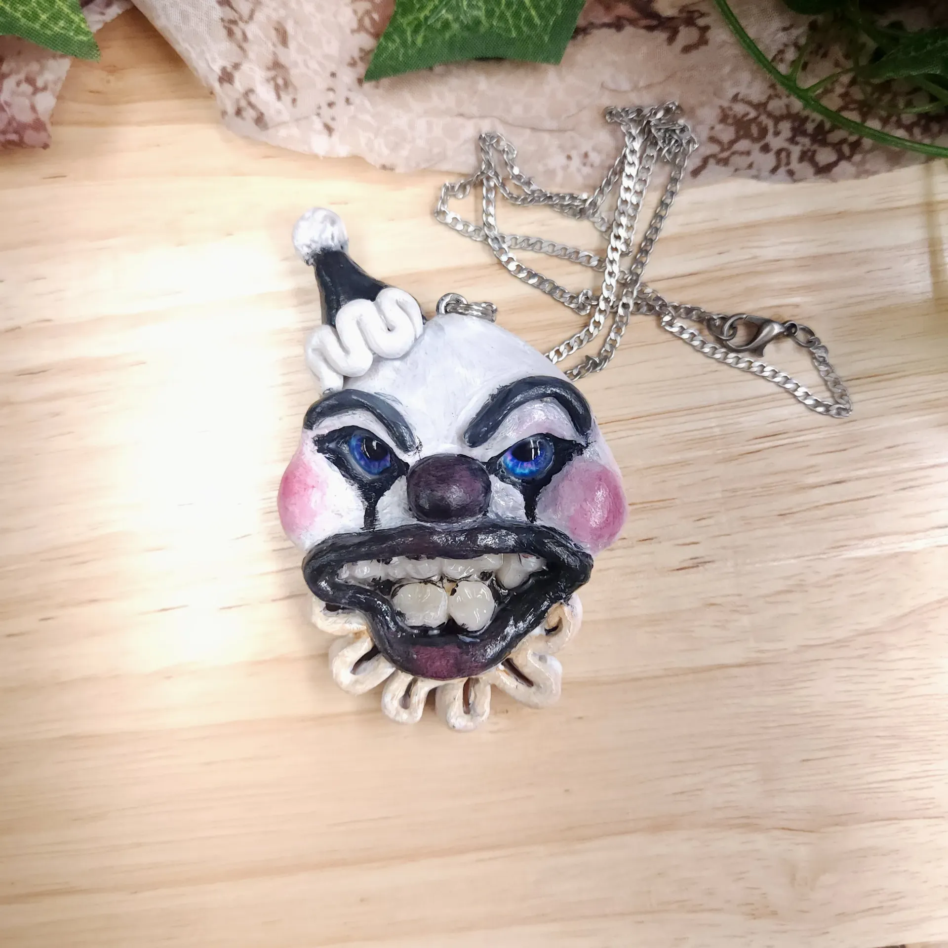 Clown Face Pendant 3.5 Inch