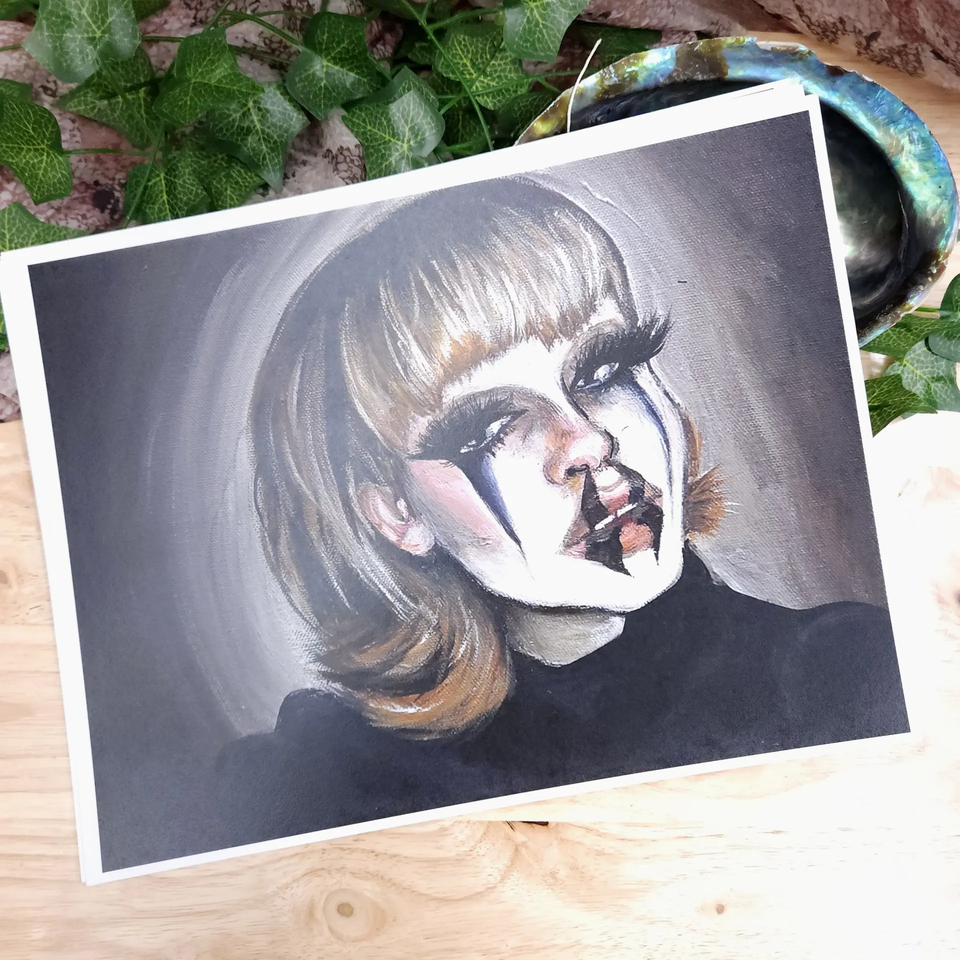 [103990] Goth Girl Art Print 8.5x11 Blonde