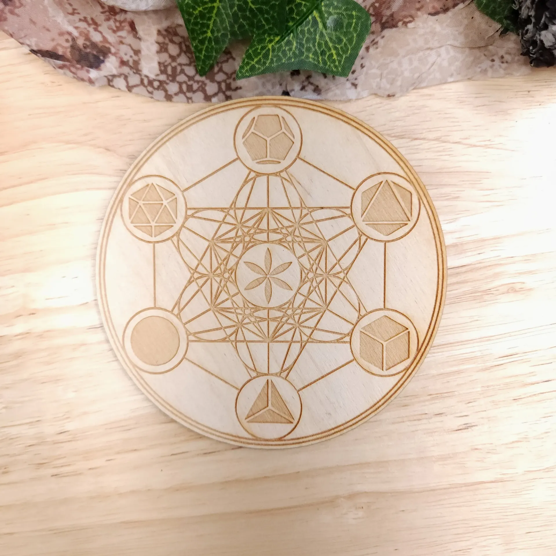 Platonic Solids Crystal Grid 4 Inch