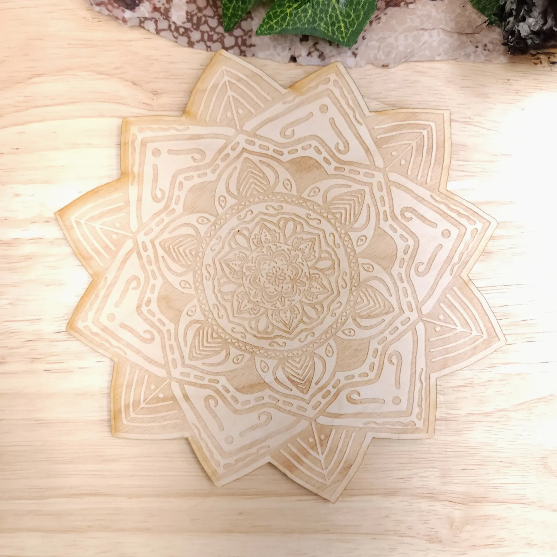 Lotus Mandala Crystal Grid 6 Inch