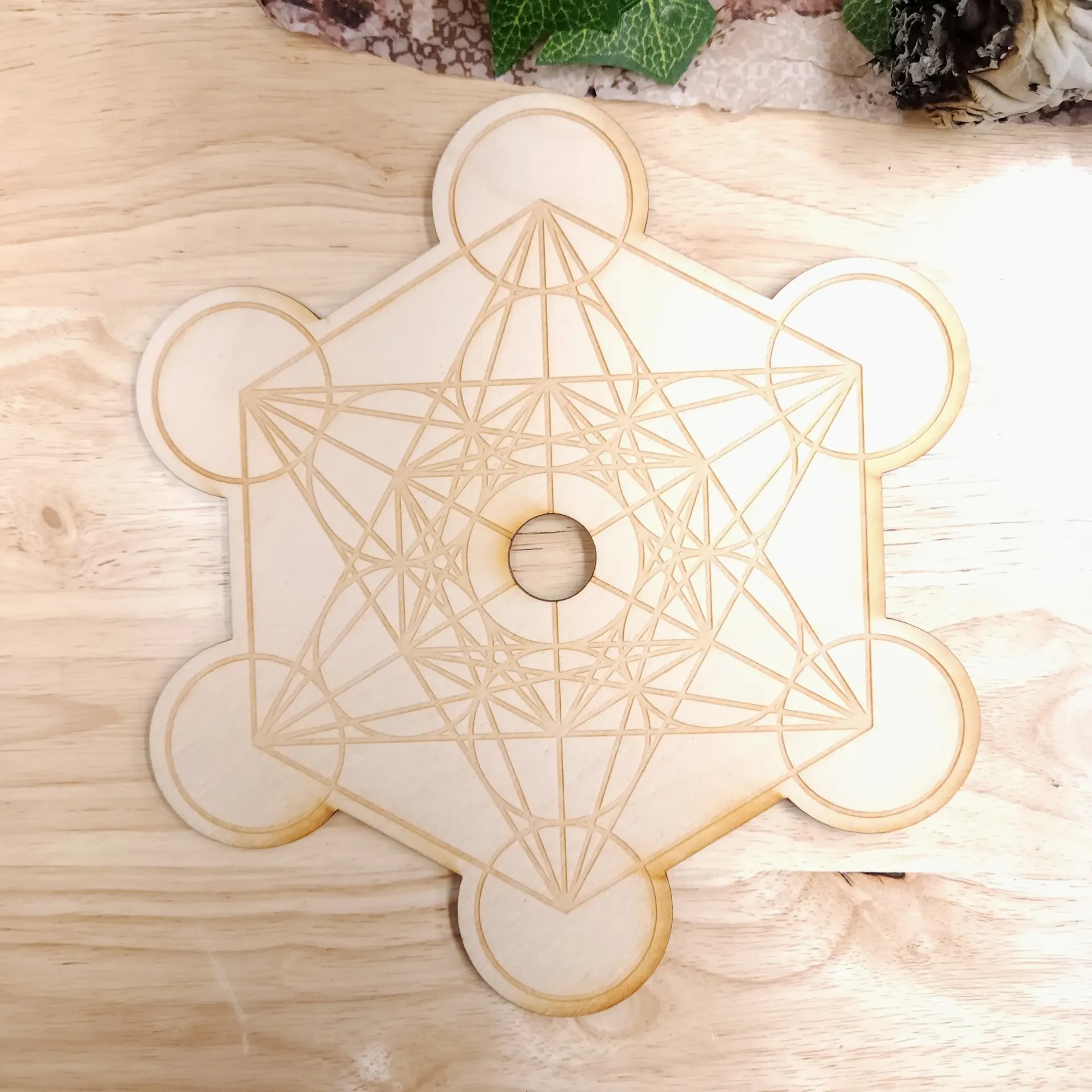Metatrons Cube Crystal Grid 8 Inch