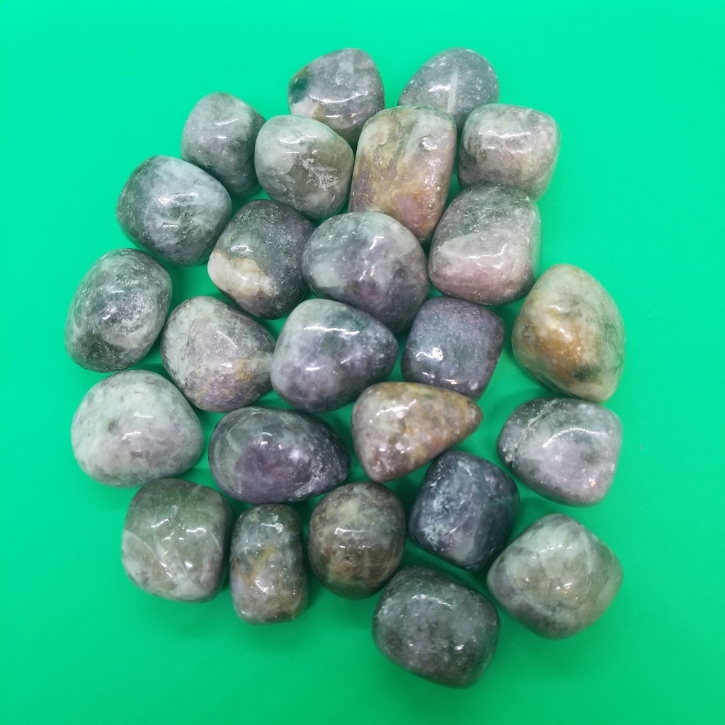 Lepidolite, tumbled