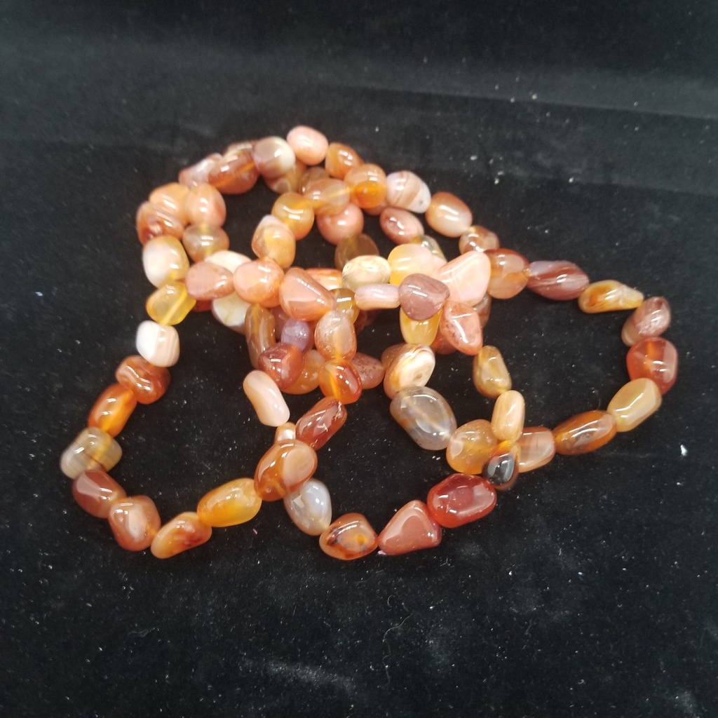 [30407] Carnelian Tumbled Stones Bracelet