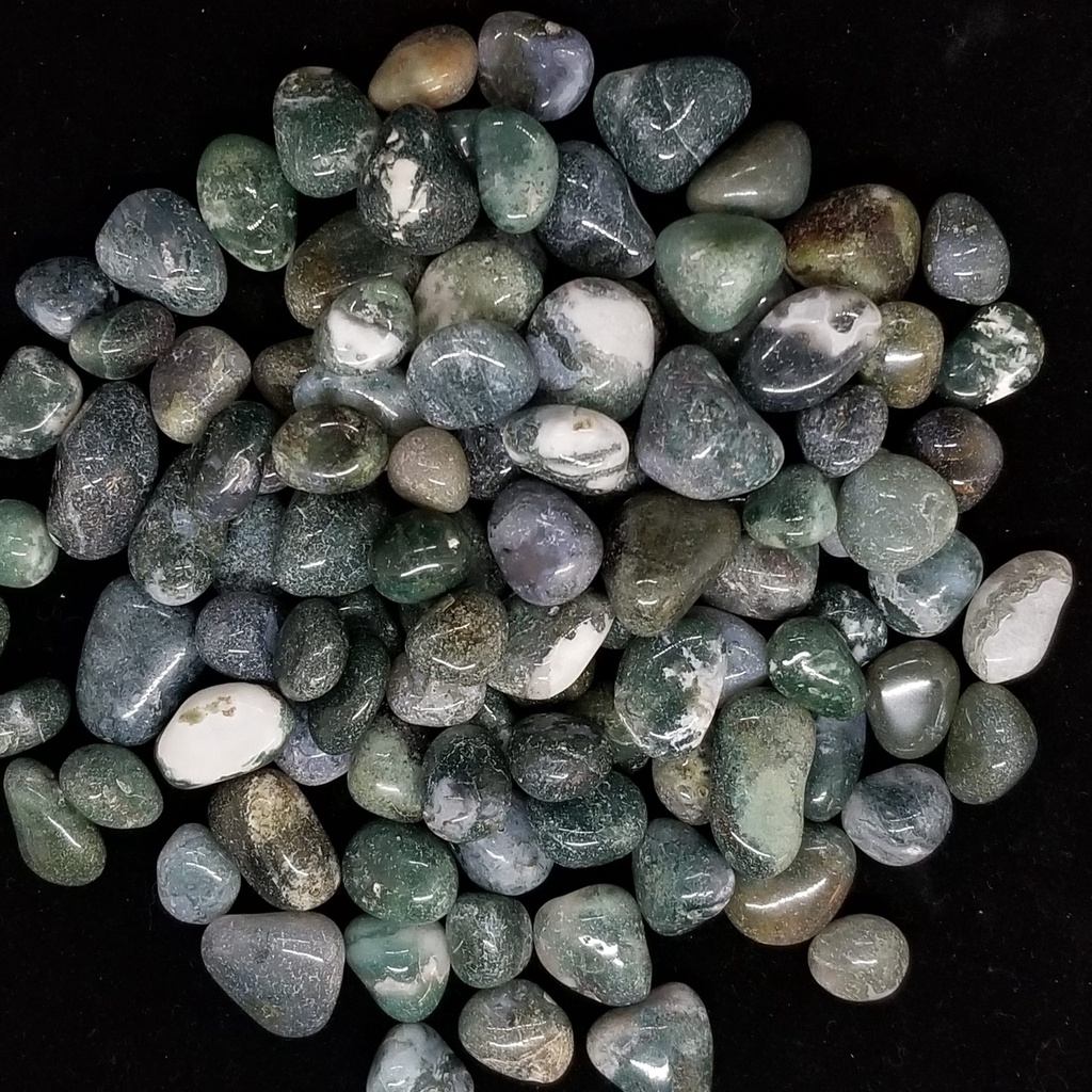 [3209450202] Moss Agate, tumbled