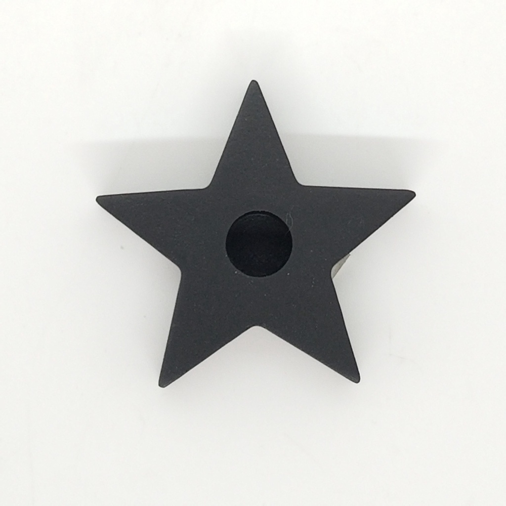 [1722130336] Black Star Chime Candle Holder