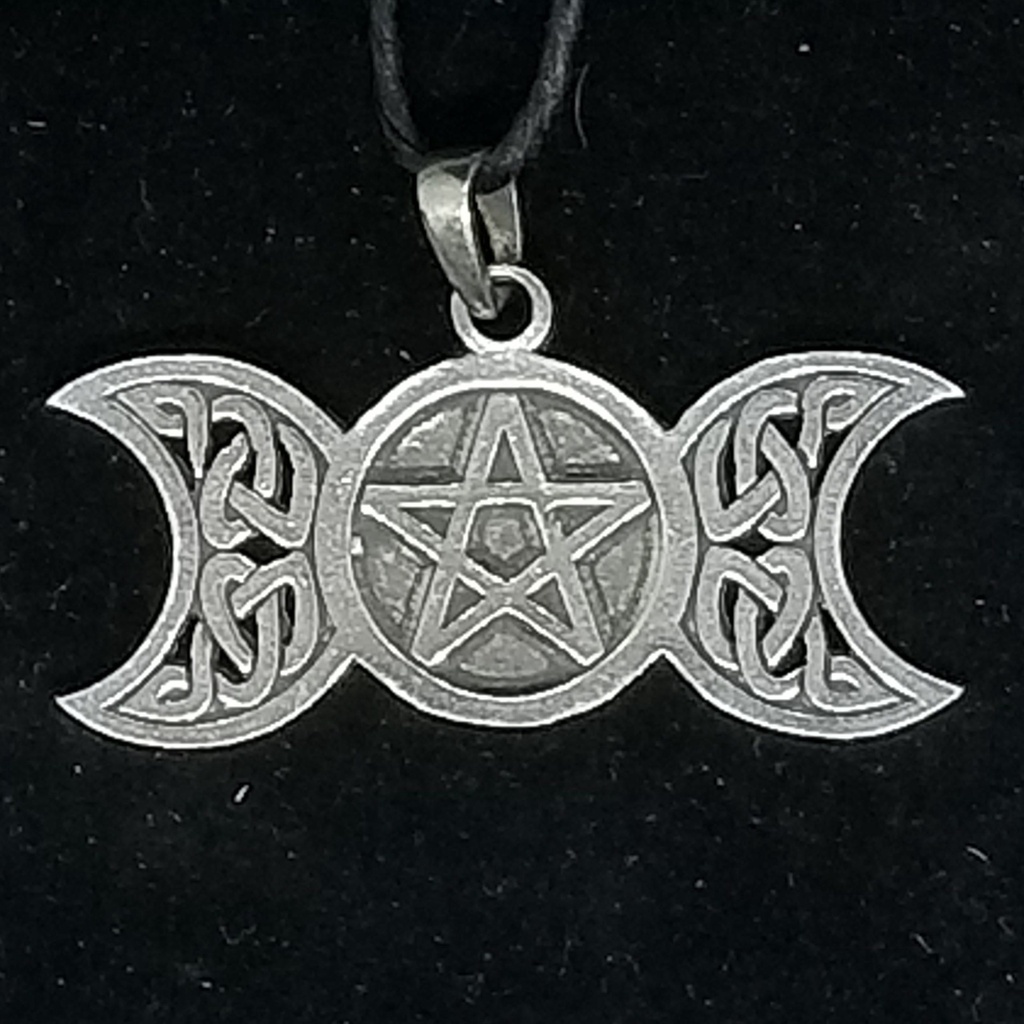 [4215041367] Triple Moon Pentacle Necklace