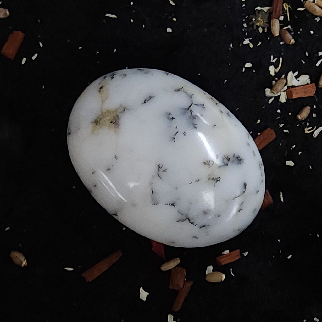 [12090] Dendritic Opal Palm Stone