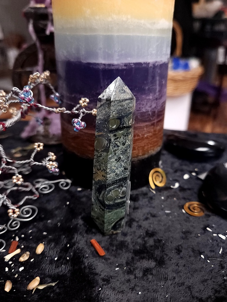 [12403] Kambaba Jasper Crystal Tower 84mm