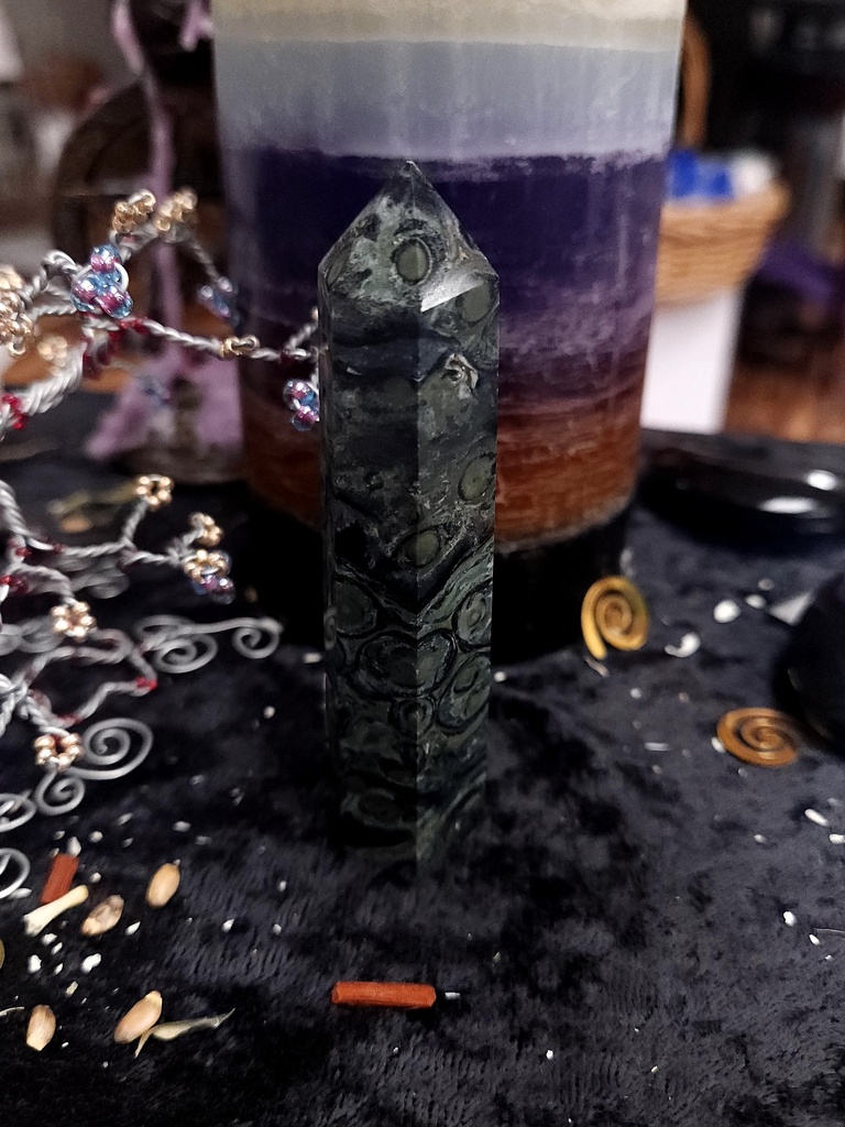 [12401] Kambaba Jasper Crystal Tower 93mm