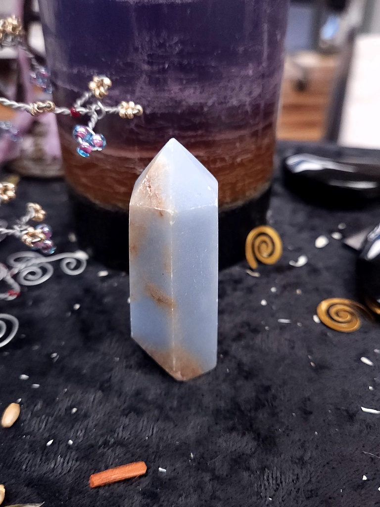 Angelite Crystal Tower 62mm