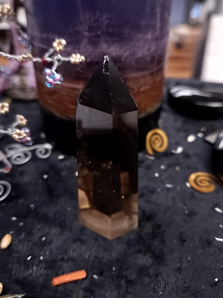 [12388] Smoky Quartz Crystal Tower 71mm